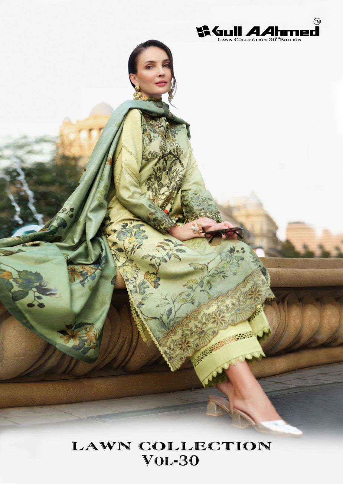 Gull Ahmed Lawn Collection Vol 30 Cambric Cotton Dress Material ( 6 Pc Catalouge )