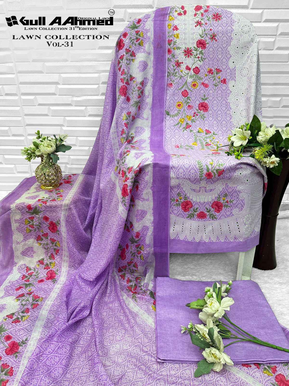 Gull Ahmed Lawn Collection Vol 31 Cambric Cotton Dress Material Wholesale Price ( 6 Pc Catalougue )
