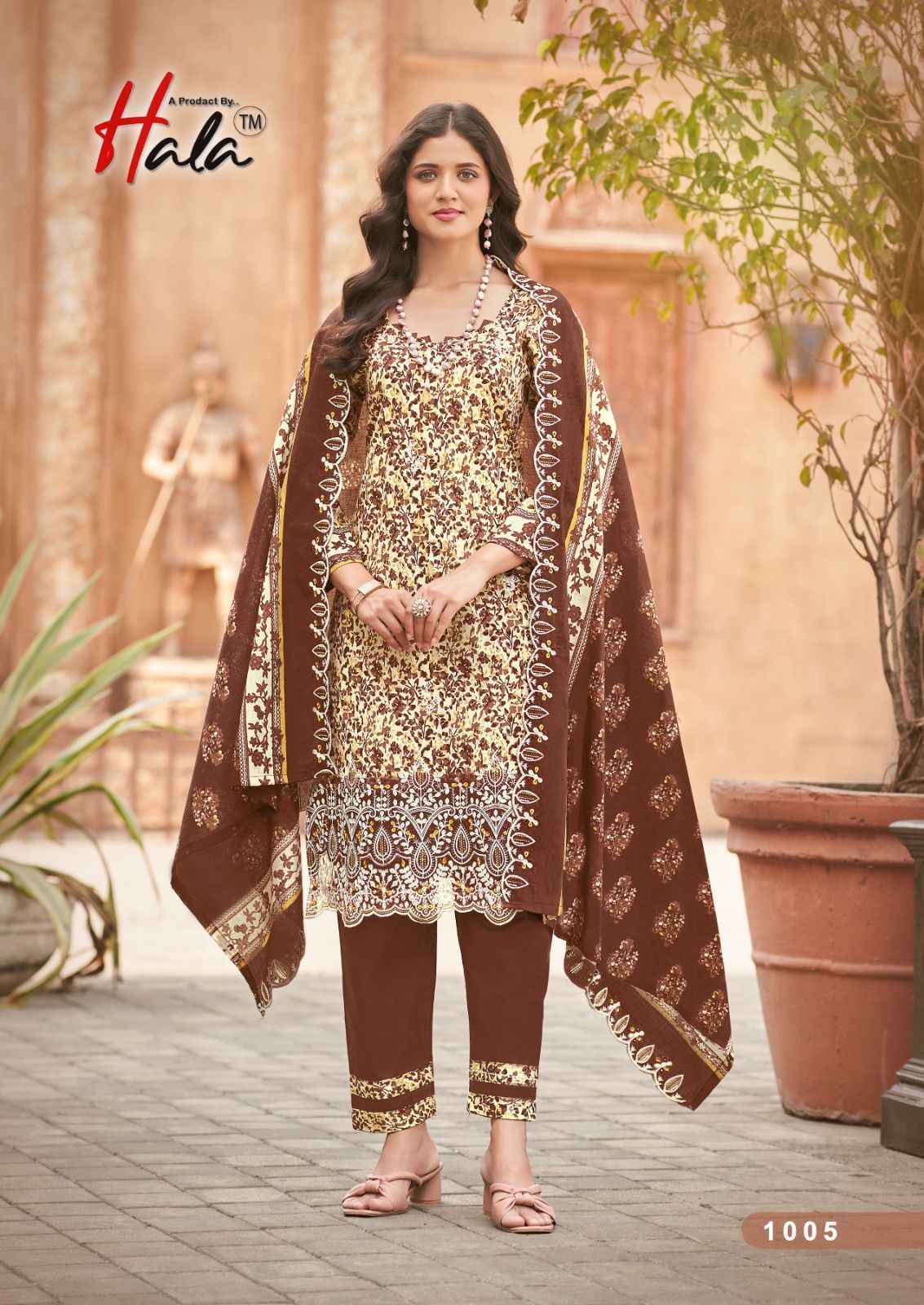 Hala Ayra Vol 1 Cotton Dress Material Wholesale Catalogue Price ( 6 pcs Catalogue )