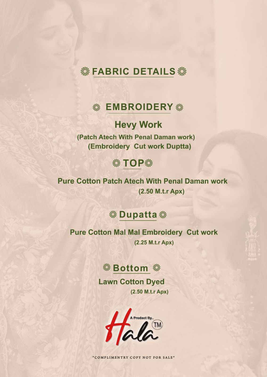 Hala Ayra Vol 1 Cotton Dress Material Wholesale Catalogue Price ( 6 pcs Catalogue )