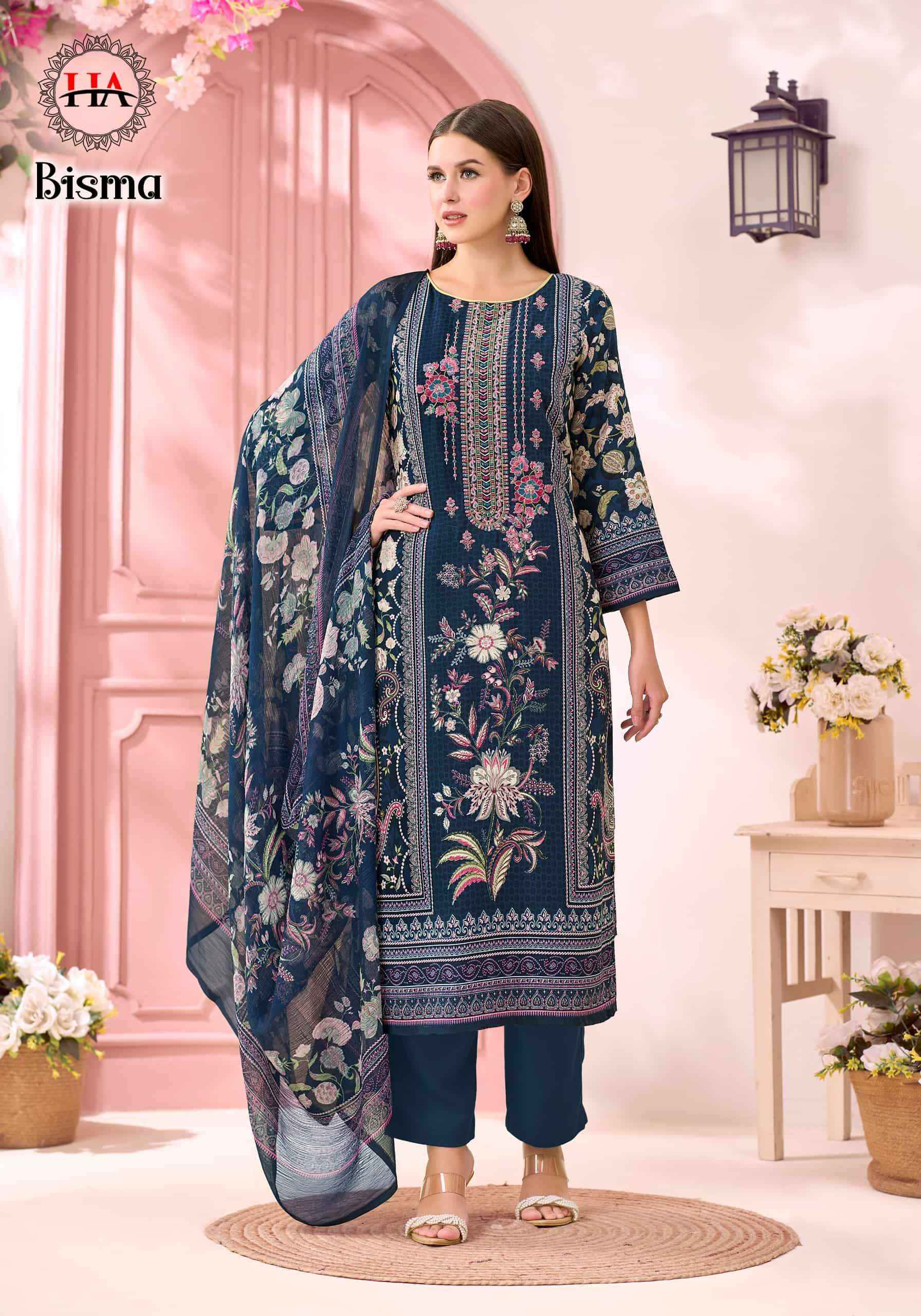 Harshit Bisma Fancy Viscose Rayon Salwar Kameez Wholesale Rate ( 6 Pcs Catalog )