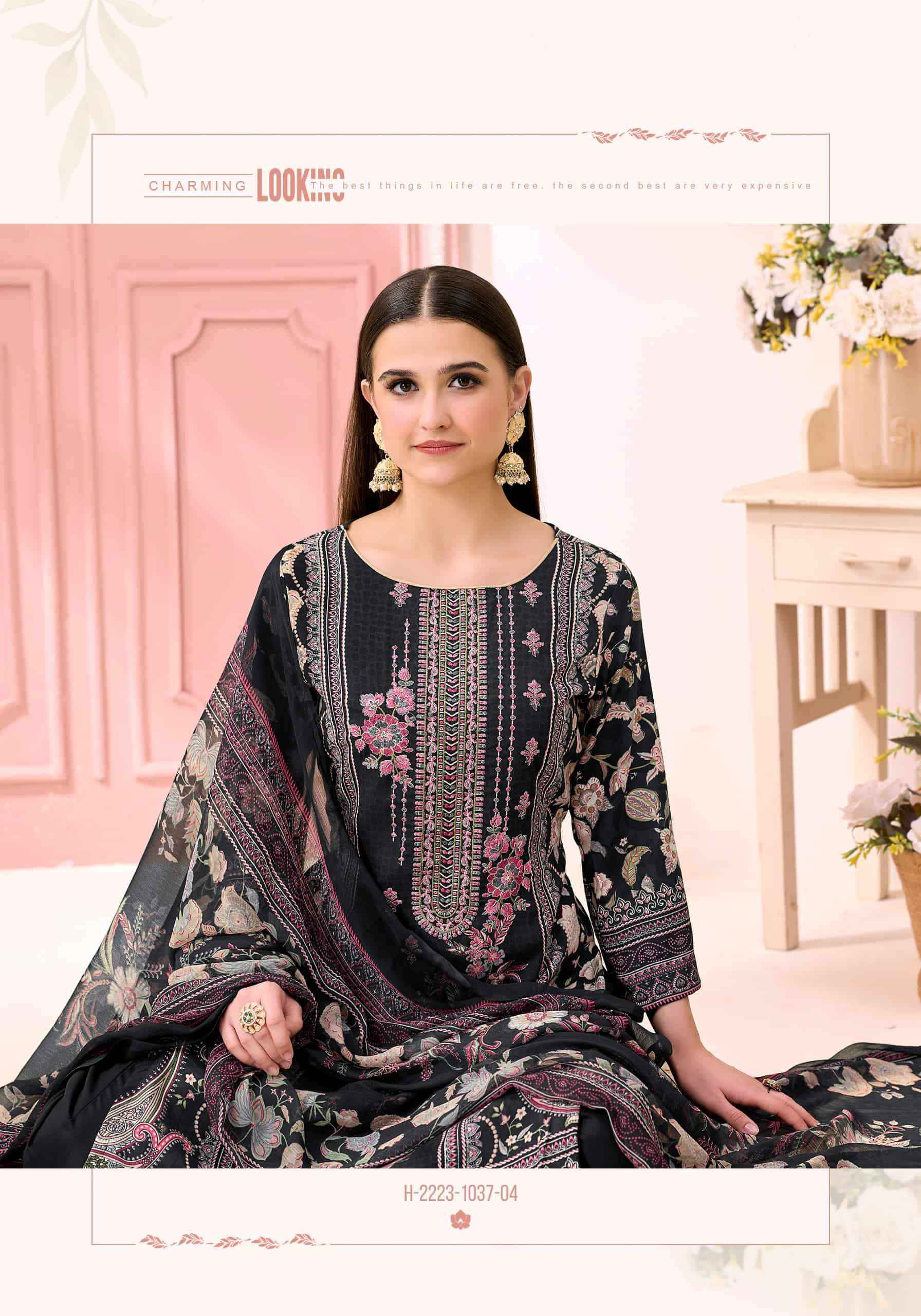 Harshit Bisma Fancy Viscose Rayon Salwar Kameez Wholesale Rate ( 6 Pcs Catalog )