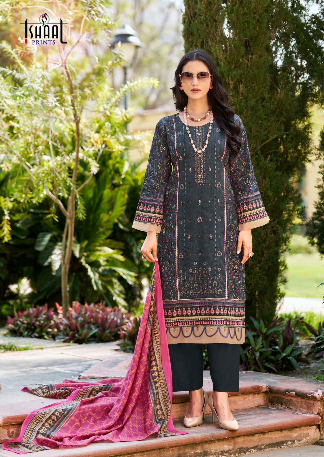 Ishaal Embroidered Vol 19 Lawn Cotton Salwar Kameez Wholesale Rate ( 10 Pcs Catalog )