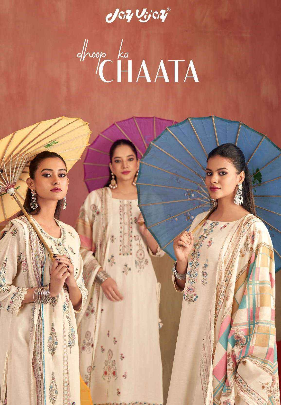 Jay Vijay Dhoop Ka Chaata Summer Wear Pure Linen Salwar Kameez Wholesale Rate ( 6 Pcs Catalog )