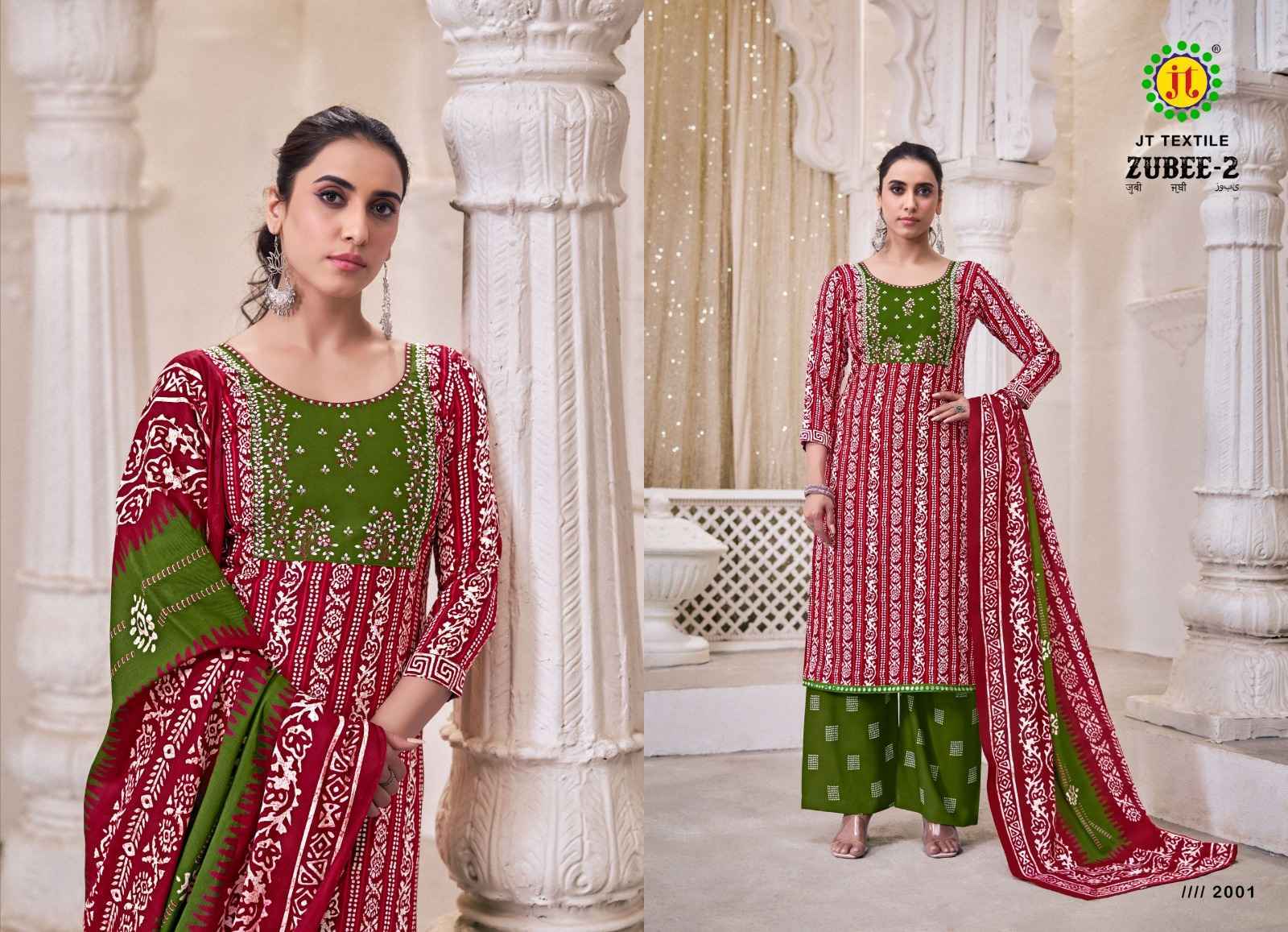 Jt Zubee Vol 2 Rayon Salwar Kameez Wholesale Rate ( 10 Pcs Catalog )