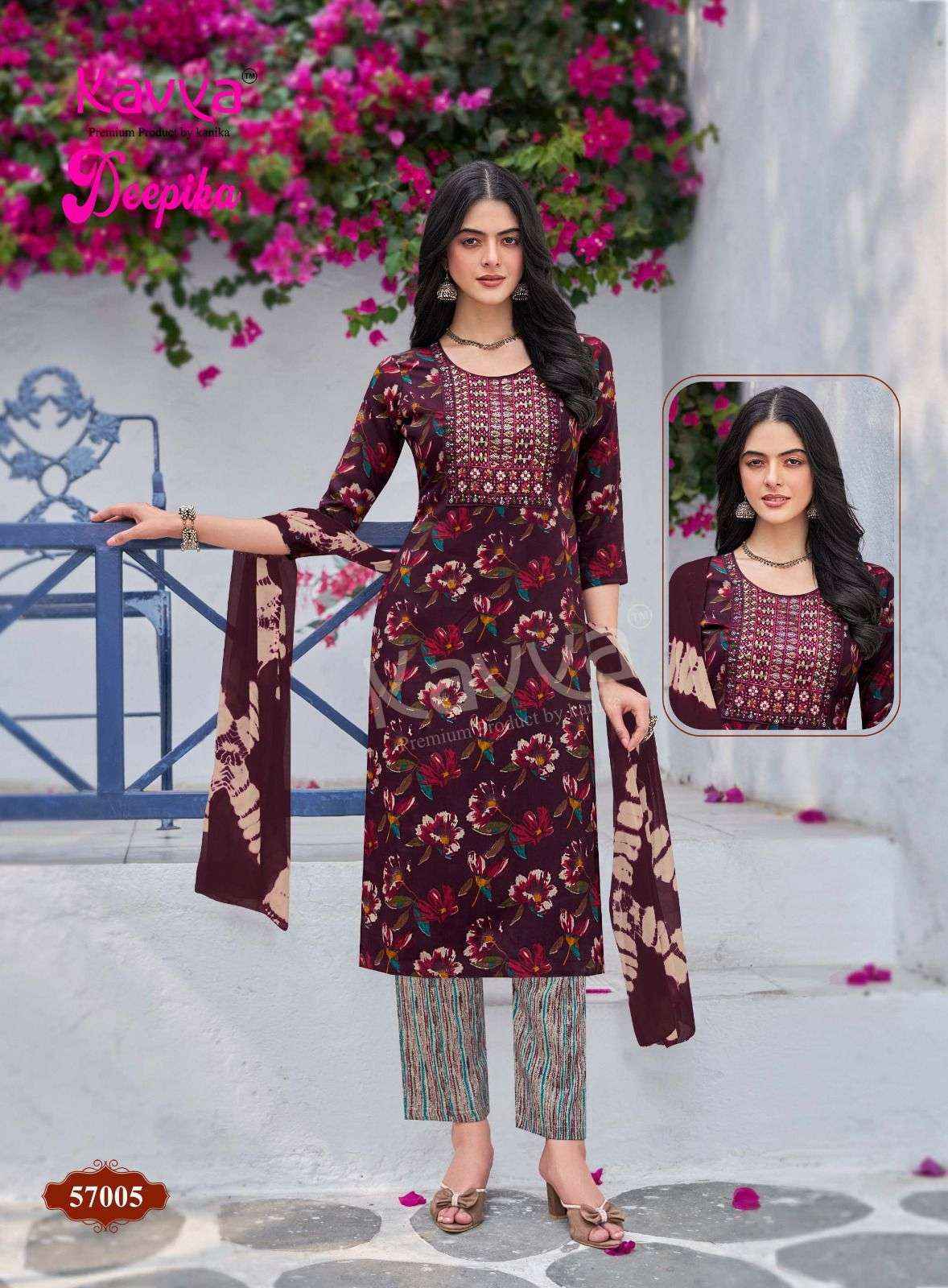 Kavya Deepika Vol 57 Capsule Ready Made Suits Wholesale Price ( 10 Pcs Catalog )
