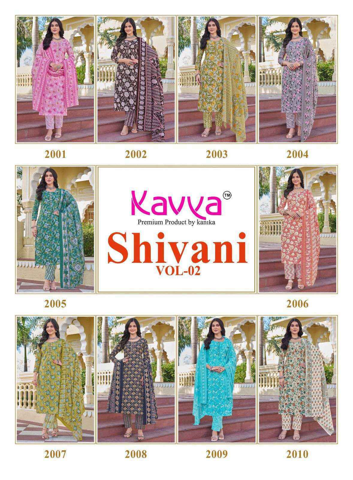Kavya Shivani Vol 2 Malaysian Cotton Readymade Suits Wholesale Price (10 pcs Catalogue )