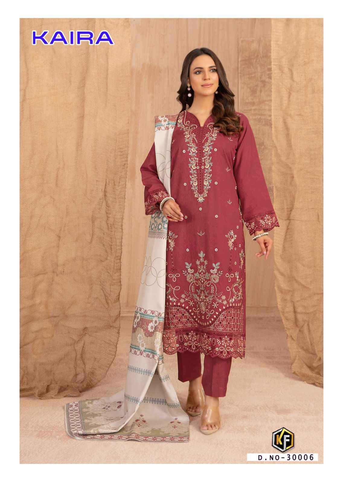 Keval Fab Kaira Vol 30 Lawn Cotton Salwar Kameez Wholesale Rate ( 6 Pcs Catalog )