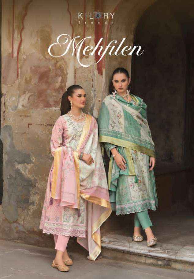 Kilory Mehfilen Pure Lawn Cotton Dress Material Wholesale Price ( 6 Pcs Catalogue )