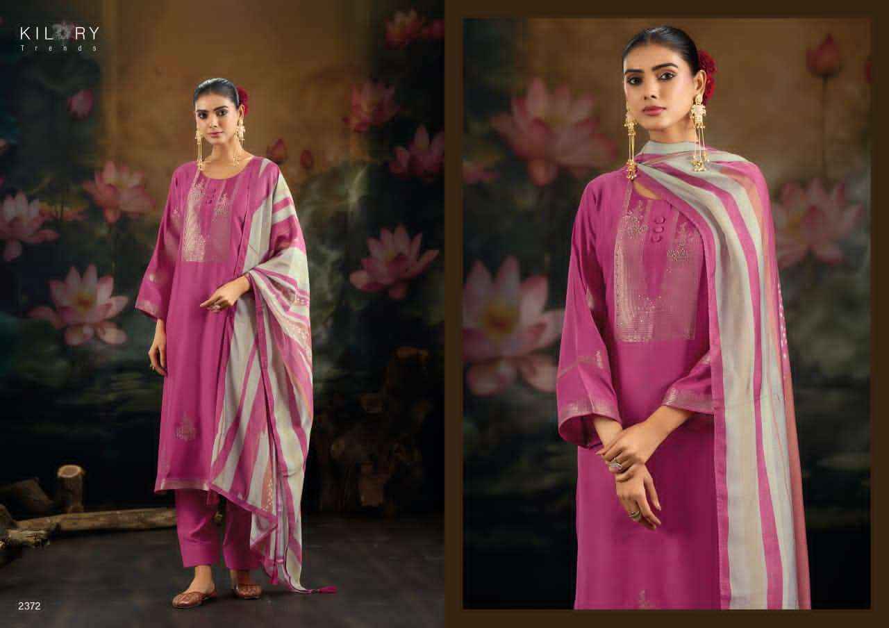 Kilory Trends Reem Pure Muslin Silk Dress Material Surat Market Wholesale ( 4 Pcs Catalogue )