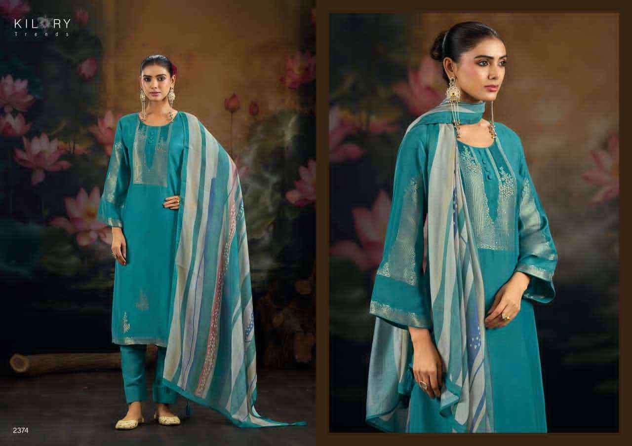Kilory Trends Reem Pure Muslin Silk Dress Material Surat Market Wholesale ( 4 Pcs Catalogue )