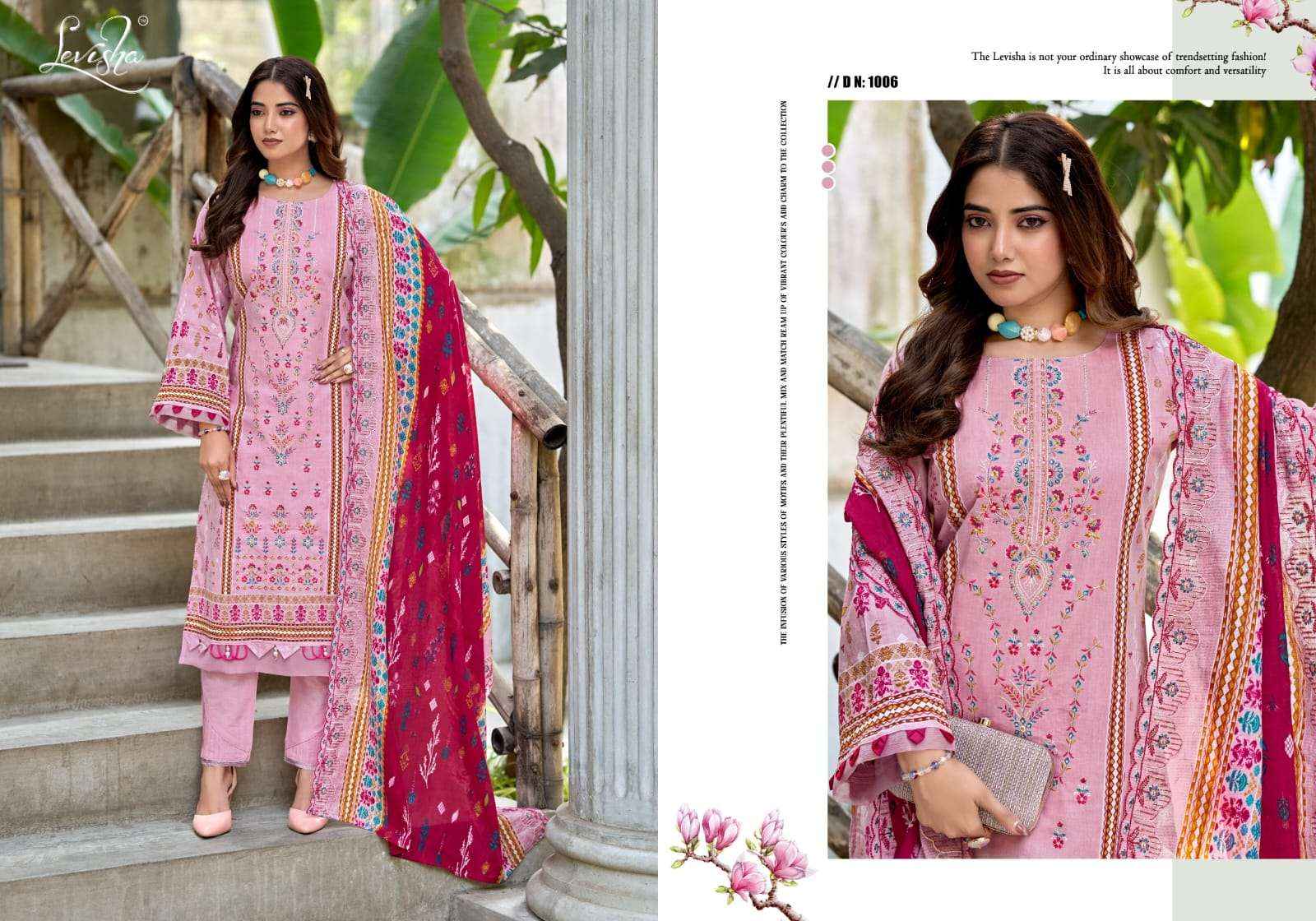 Levisha Bin Saeed Nx Vol 4 Exclusive Designs Cotton Dress Wholesale Rate ( 6 Pcs Catalog )