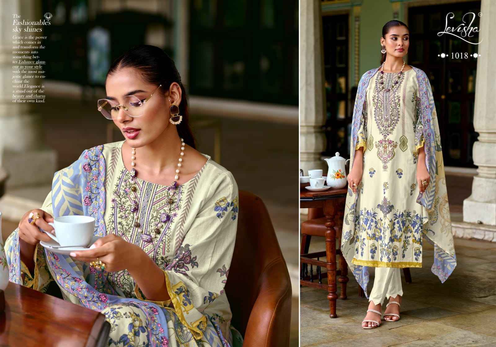 Levisha Mariyam Vol 1 Lawn Cotton Salwar Kameez Wholesale Rate ( 8 Pcs Catalog )