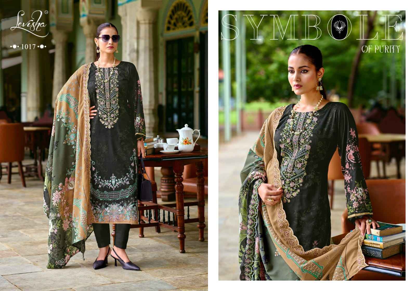 Levisha Mariyam Vol 1 Lawn Cotton Salwar Kameez Wholesale Rate ( 8 Pcs Catalog )