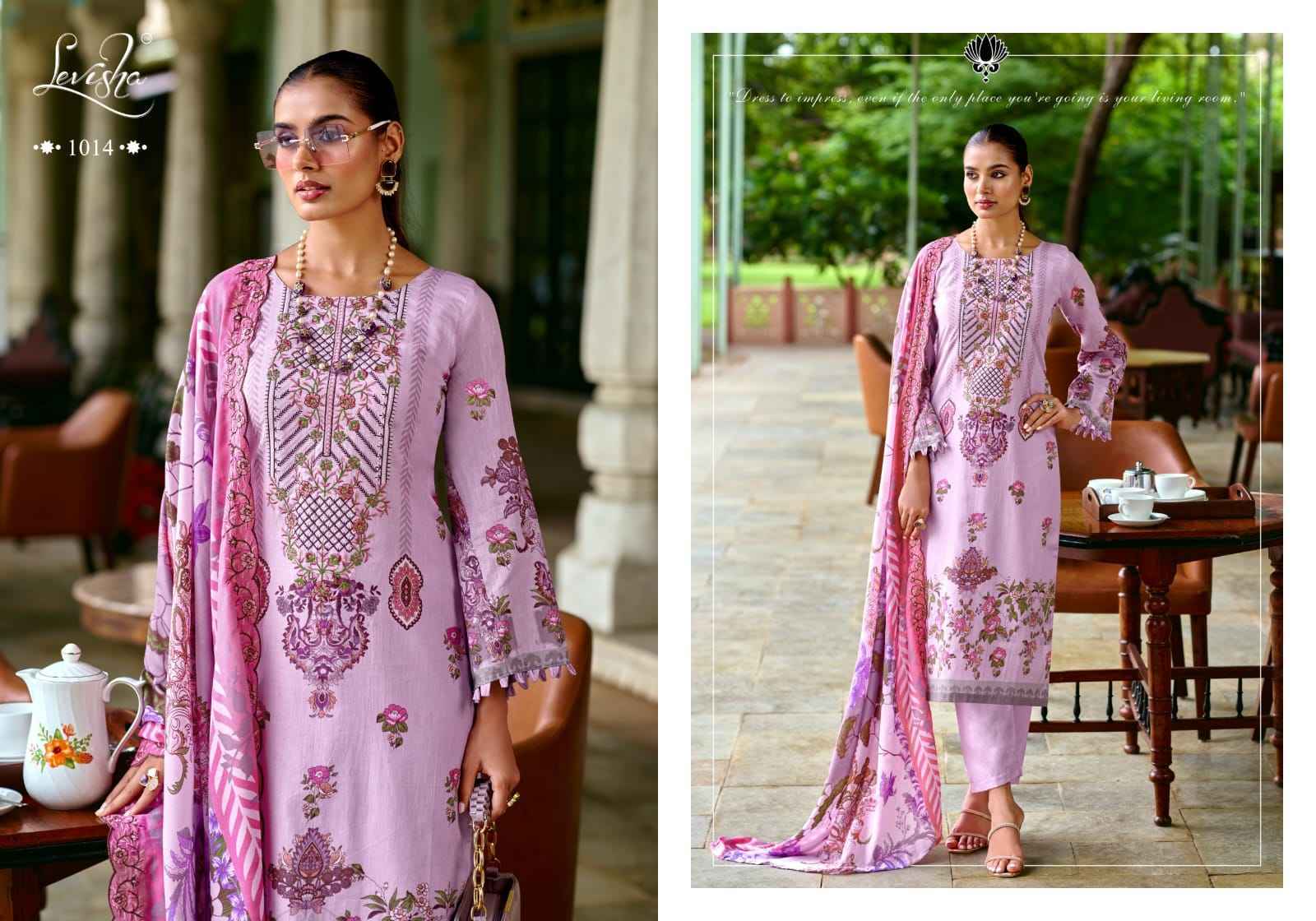 Levisha Mariyam Vol 1 Lawn Cotton Salwar Kameez Wholesale Rate ( 8 Pcs Catalog )