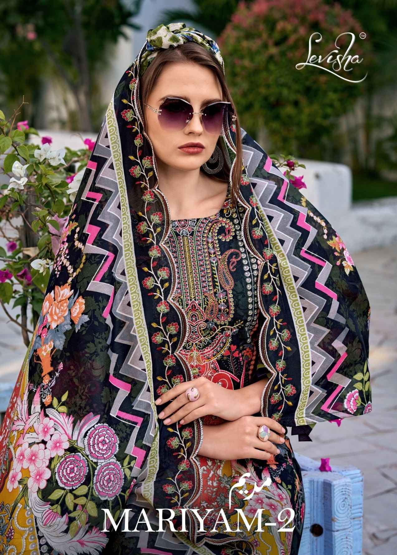 Levisha Mariyam Vol 2 Cambric Cotton Embroidery Dress Material Wholesale Price ( 8 Pcs Catalogue )