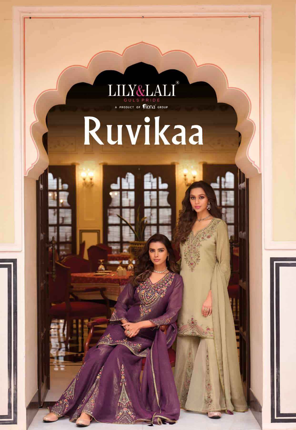 Lily And Lali Ruvikaa Exclusive Designer Palazzo Dress Latest Wholesale Rate ( 4 Pcs Catalog )