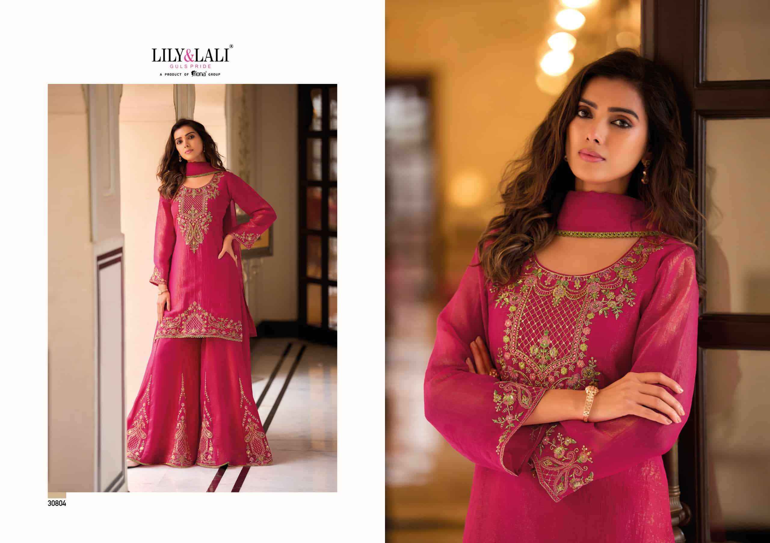 Lily And Lali Ruvikaa Exclusive Designer Palazzo Dress Latest Wholesale Rate ( 4 Pcs Catalog )