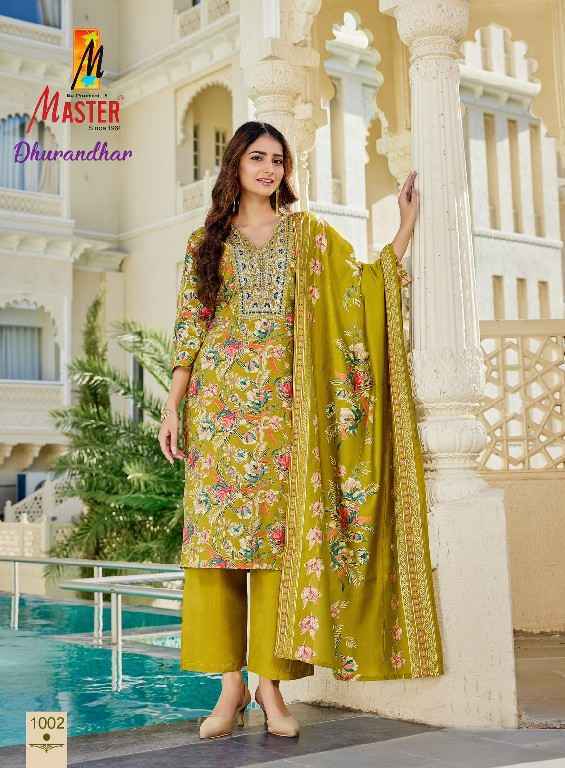 Master Dhurandar Roman Silk Kurti Combo Wholesale Rate ( 8 Pcs Catalog )