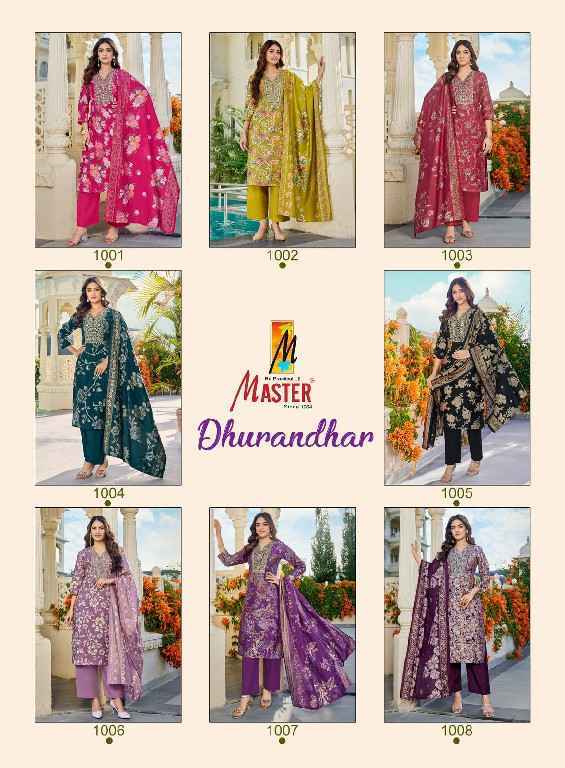 Master Dhurandar Roman Silk Kurti Combo Wholesale Rate ( 8 Pcs Catalog )