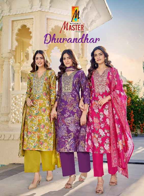 Master Dhurandar Roman Silk Kurti Combo Wholesale Rate ( 8 Pcs Catalog )