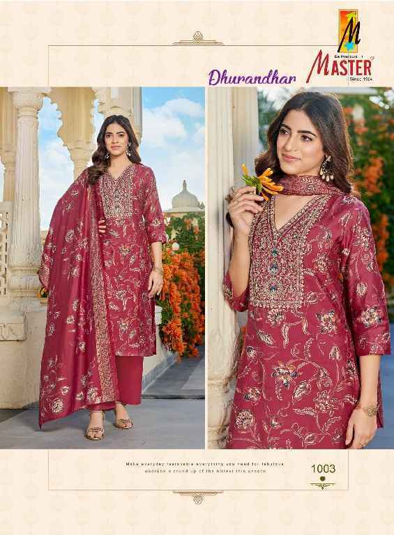Master Dhurandar Roman Silk Kurti Combo Wholesale Rate ( 8 Pcs Catalog )