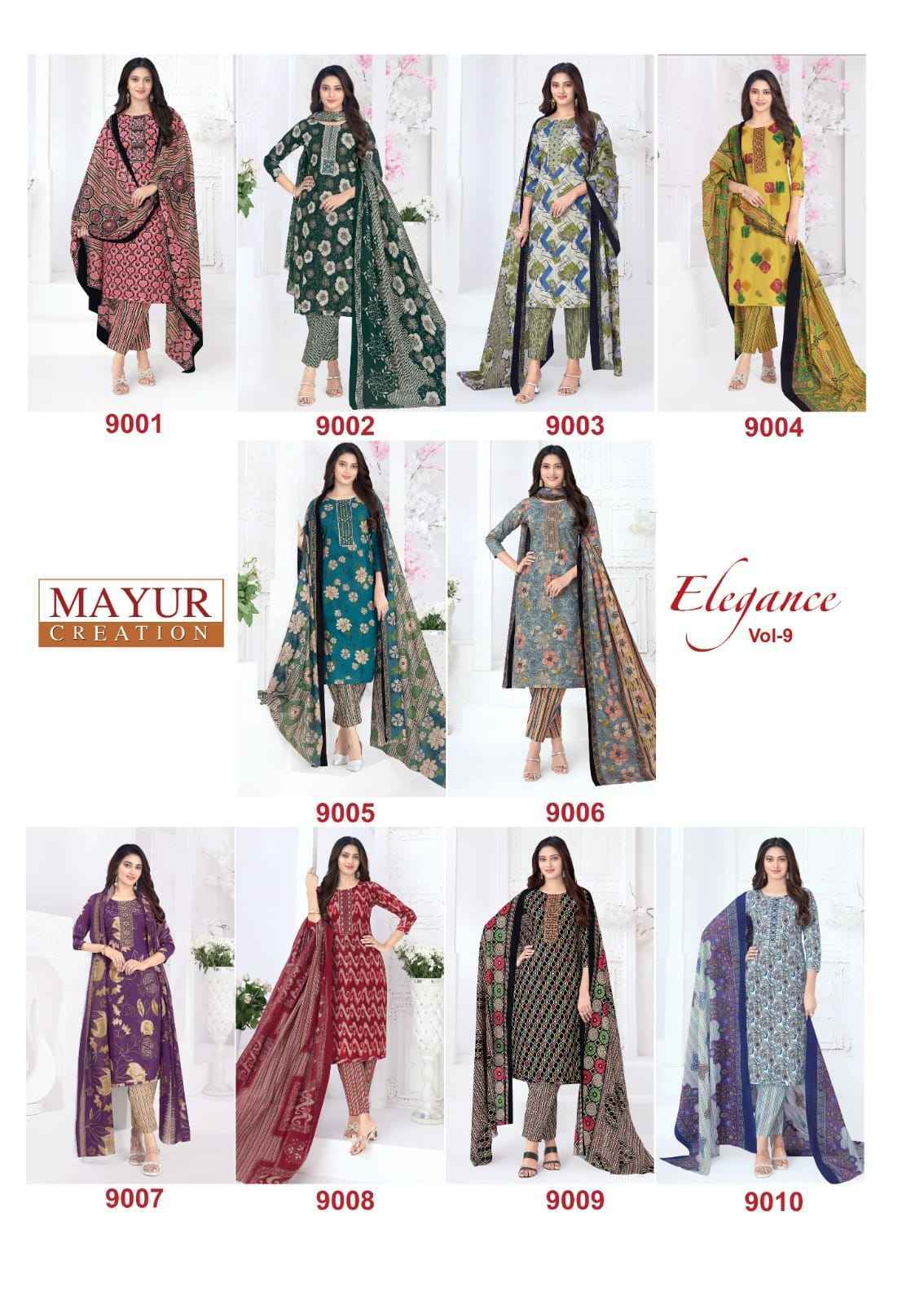 Mayur Creation Elegance Vol 9 Readymade Cotton Dress Wholesale Rate ( 10 Pcs Catalog )