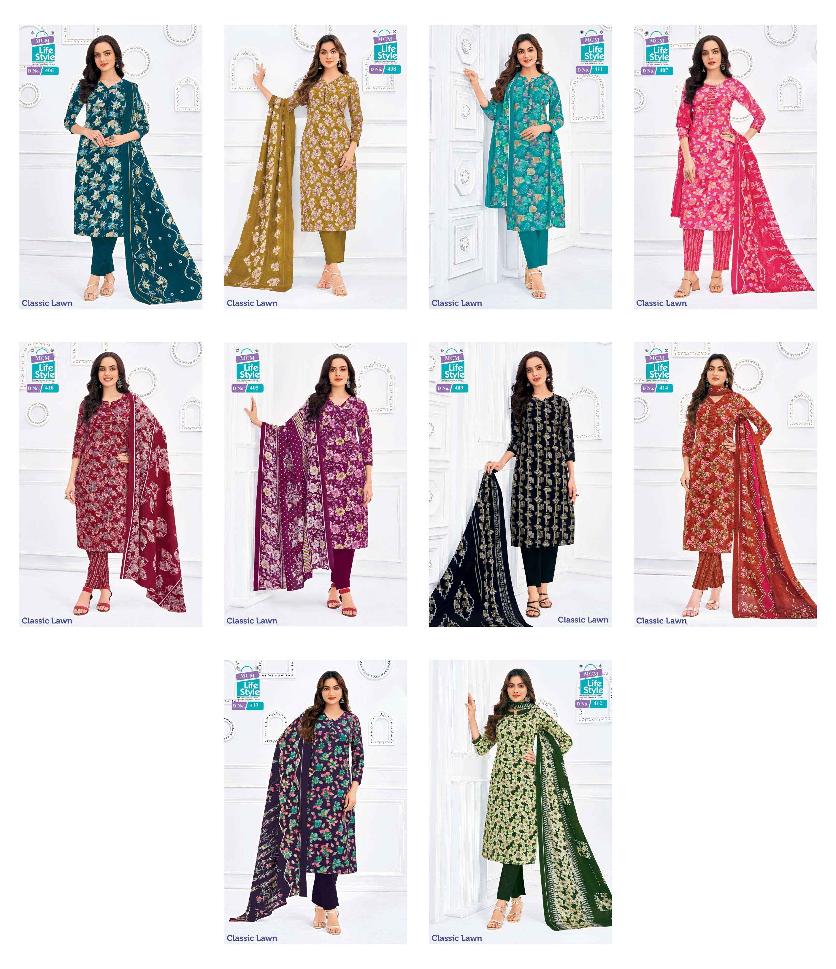 Mcm Lifestyle Classic Lawn Vol 4 Wholesale Catalogue Price ( 10 Pcs Catalogue )