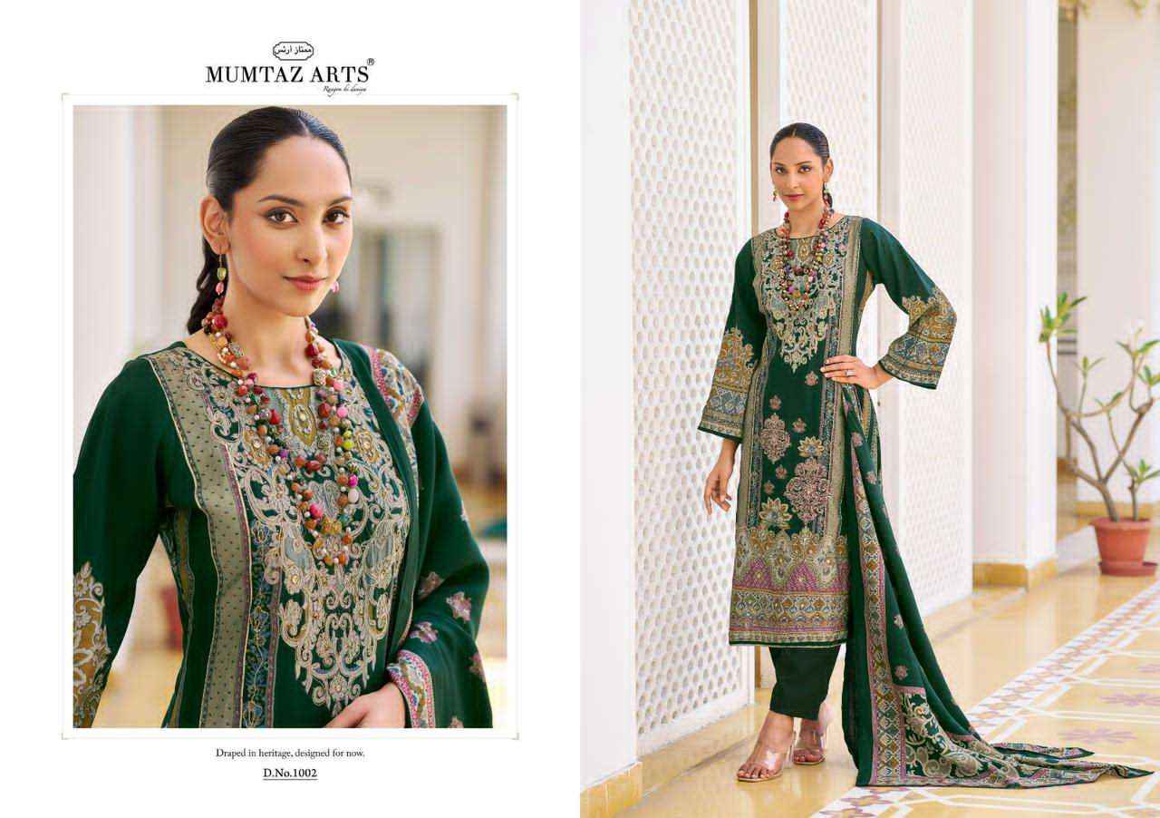 Mumtaz Arts Gulmohar Fancy Muslin Dress Material Surat Textile Market ( 4 Pcs Catalogue )
