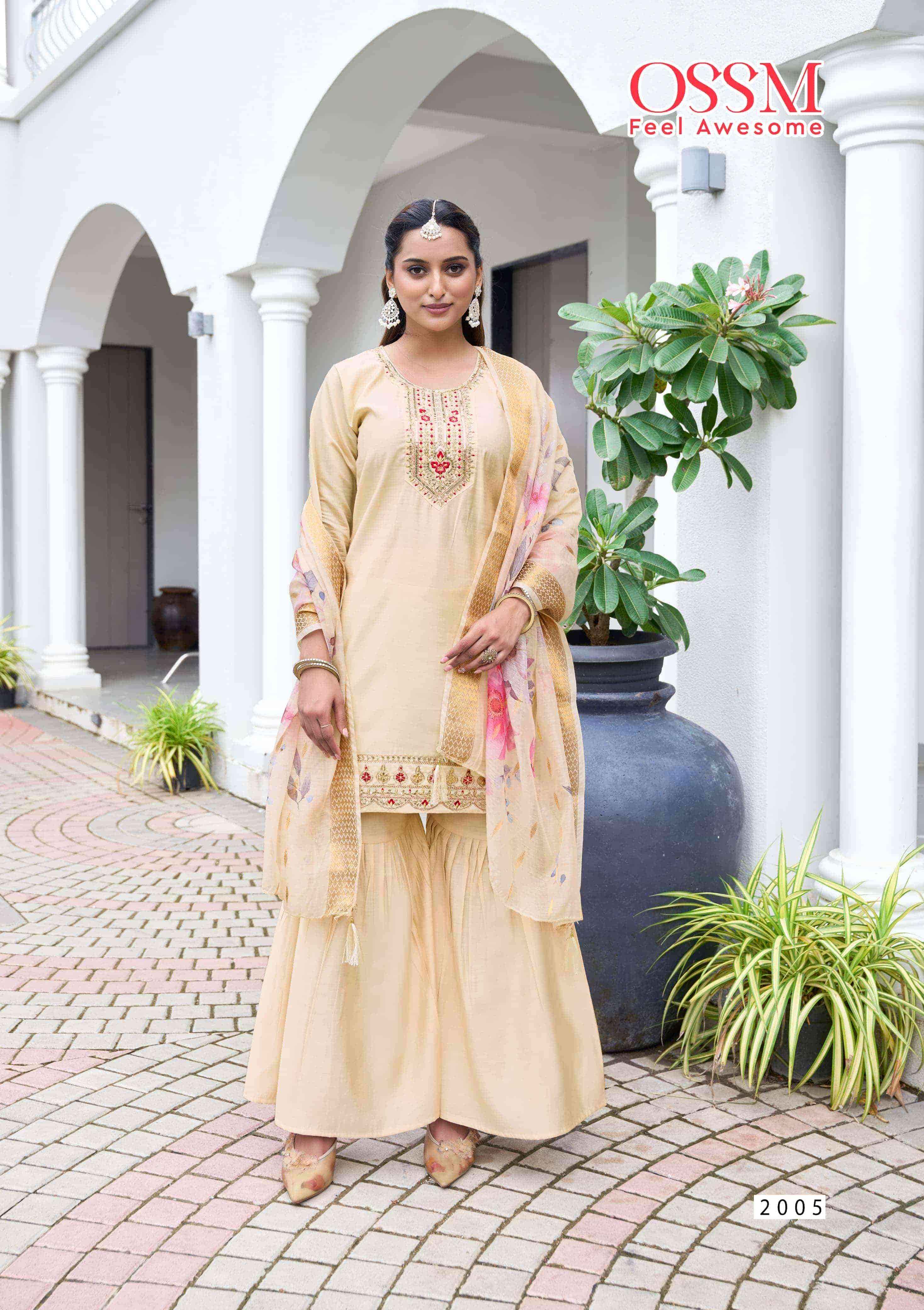 Ossm Mannat Vol 2 Wedding Wear Sharara Gharara Readymade Collection ( 6 Pcs Catalogue )