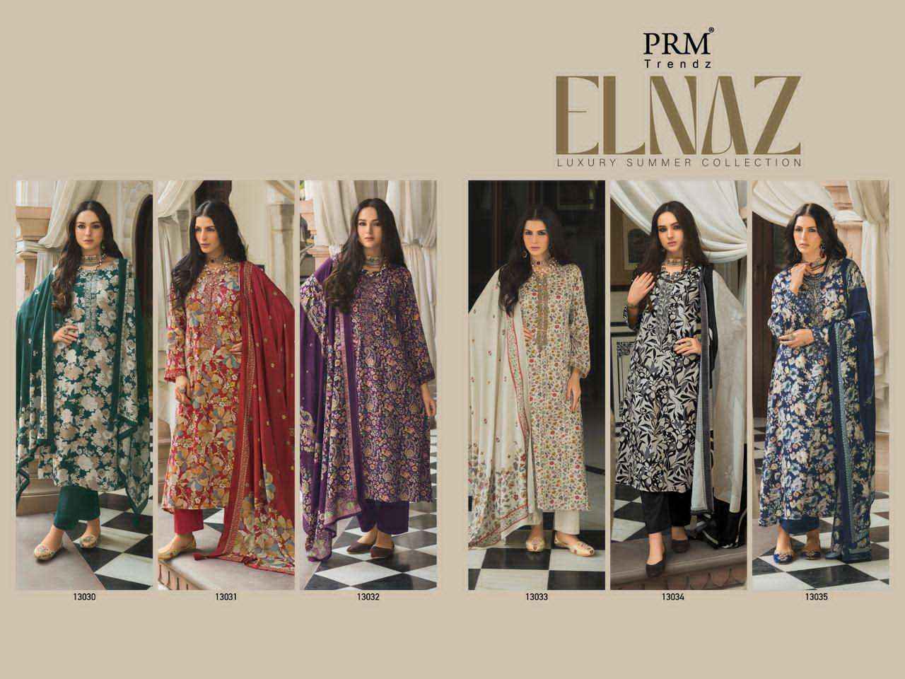 Prm Trendz Elnaz Pure Jam Silk Ladies Dress Salwar Kameez Wholesale Rate ( 6 Pcs Catalog )