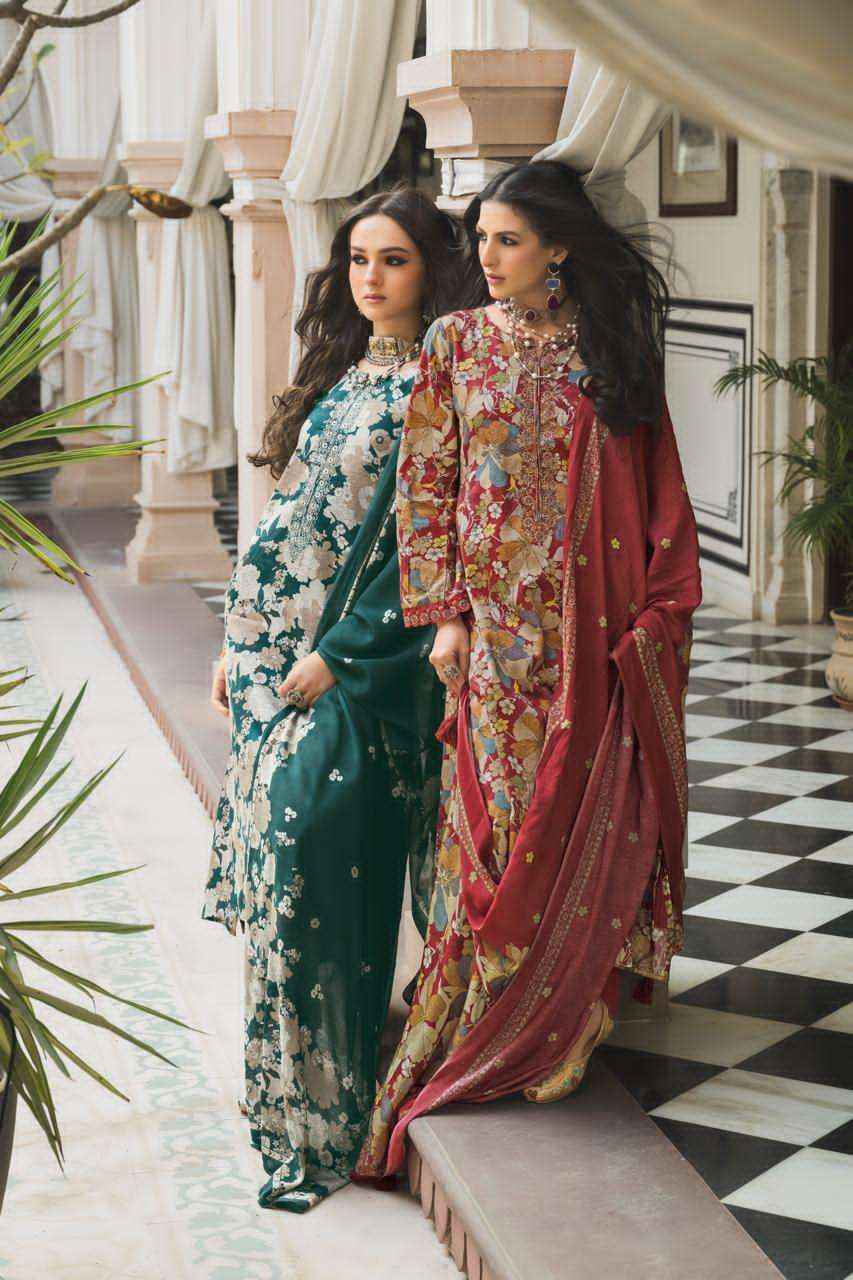 Prm Trendz Elnaz Pure Jam Silk Ladies Dress Salwar Kameez Wholesale Rate ( 6 Pcs Catalog )