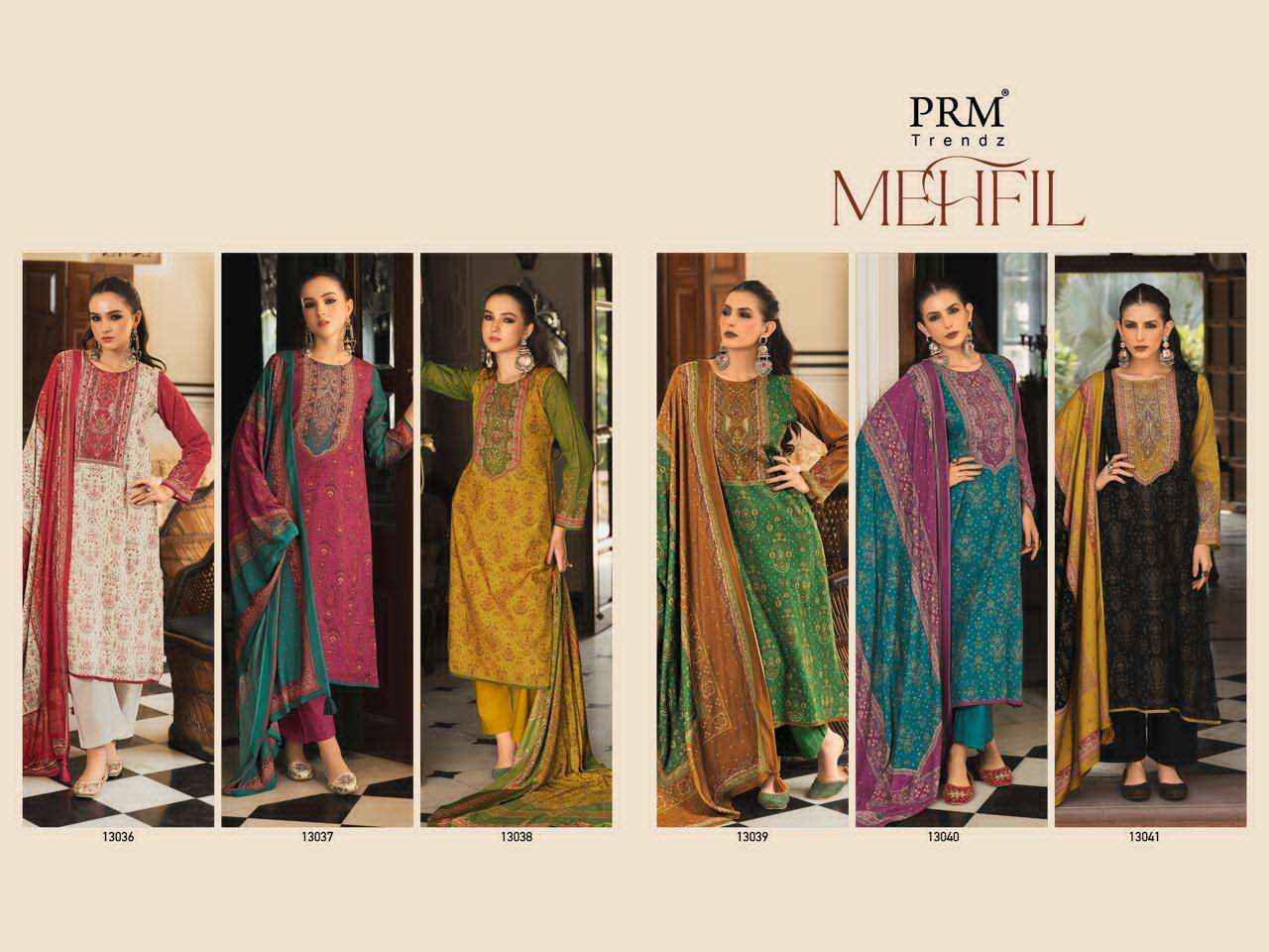Prm Trendz Mehfil Ladies Dress Material Surat Wholesale Price ( 6 Pcs Catalogue )