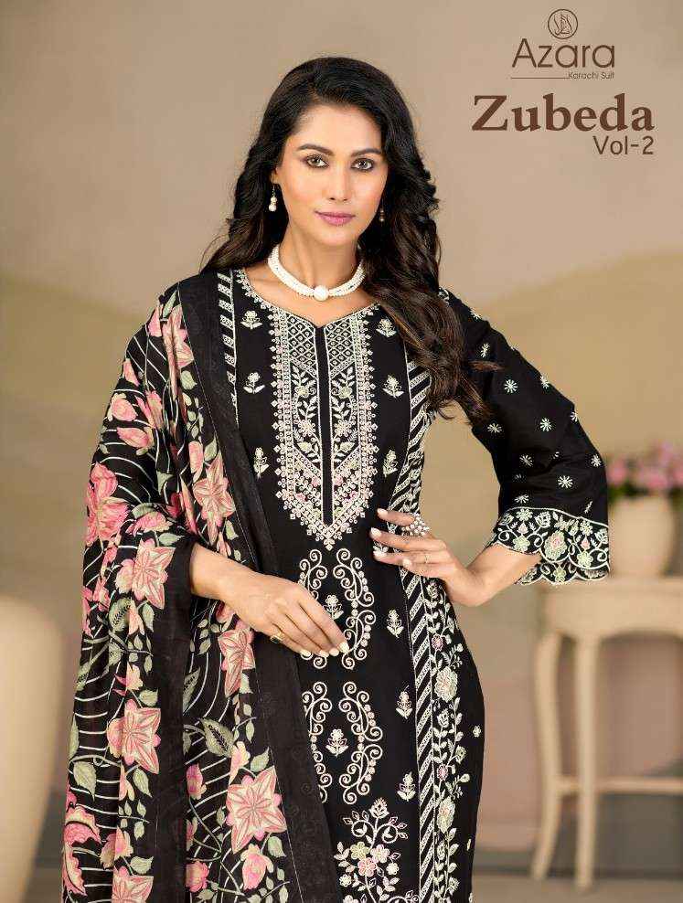 Radhika Azara Zubeda Vol 2 Pure Lawn Cotton Dress Material Wholesale Price (2 Pcs Catalogue )