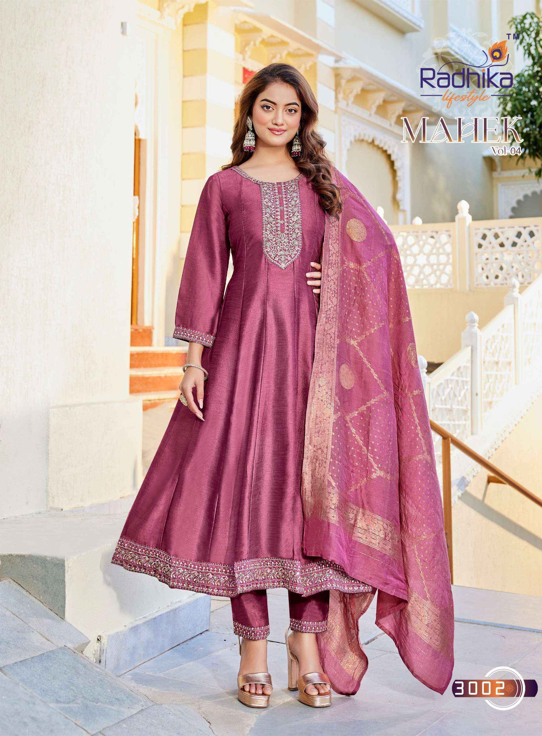 Radhika Lifestyle Mahek Vol 4 Vichitra Silk Readymede Suits Wholesale Price ( 6 pcs Catalogue )