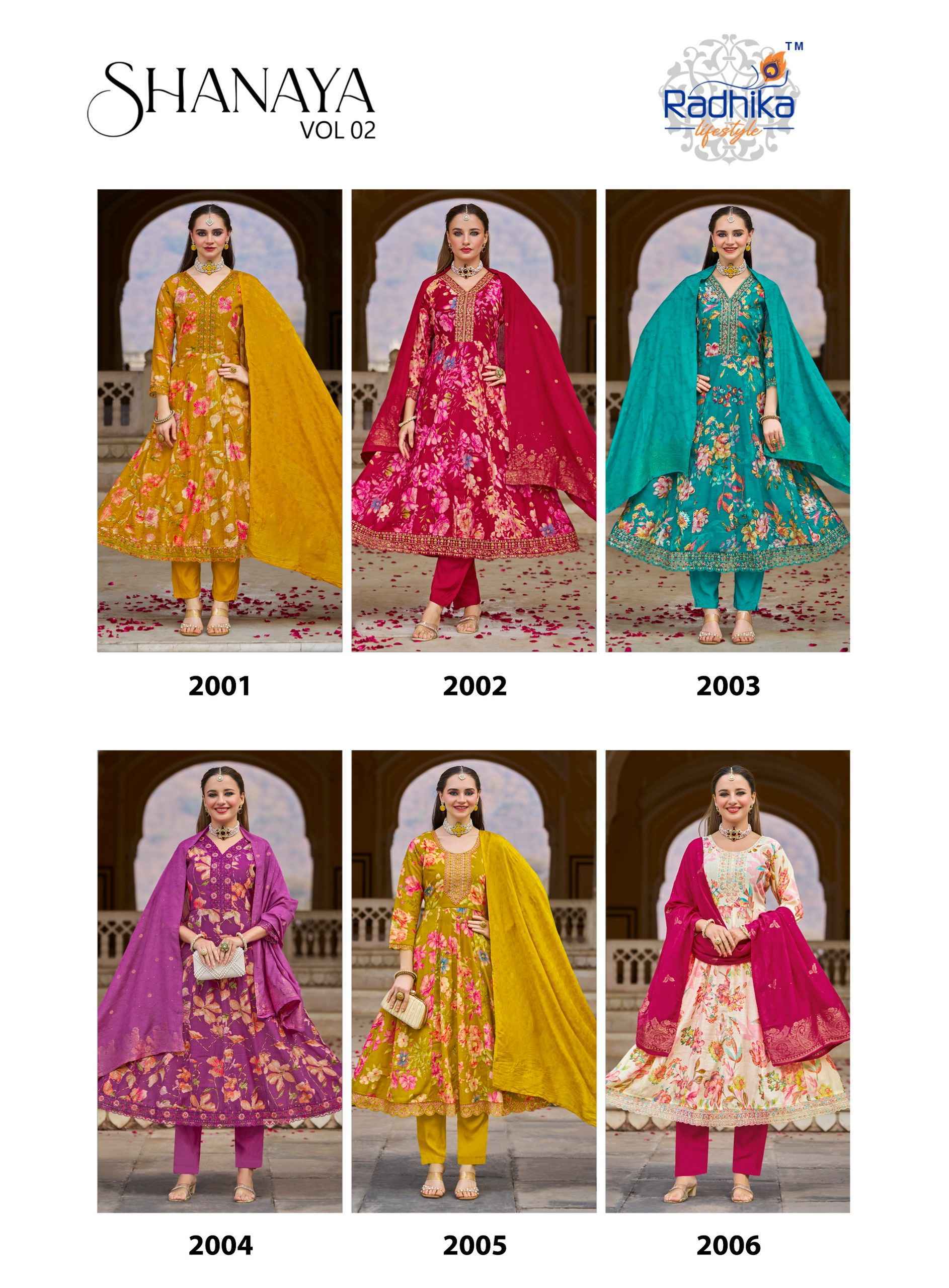 Radhika Lifestyle Shanaya Vol 2 Milano Kurti Combo Set Wholesale Rate ( 6 Pcs Catalog )