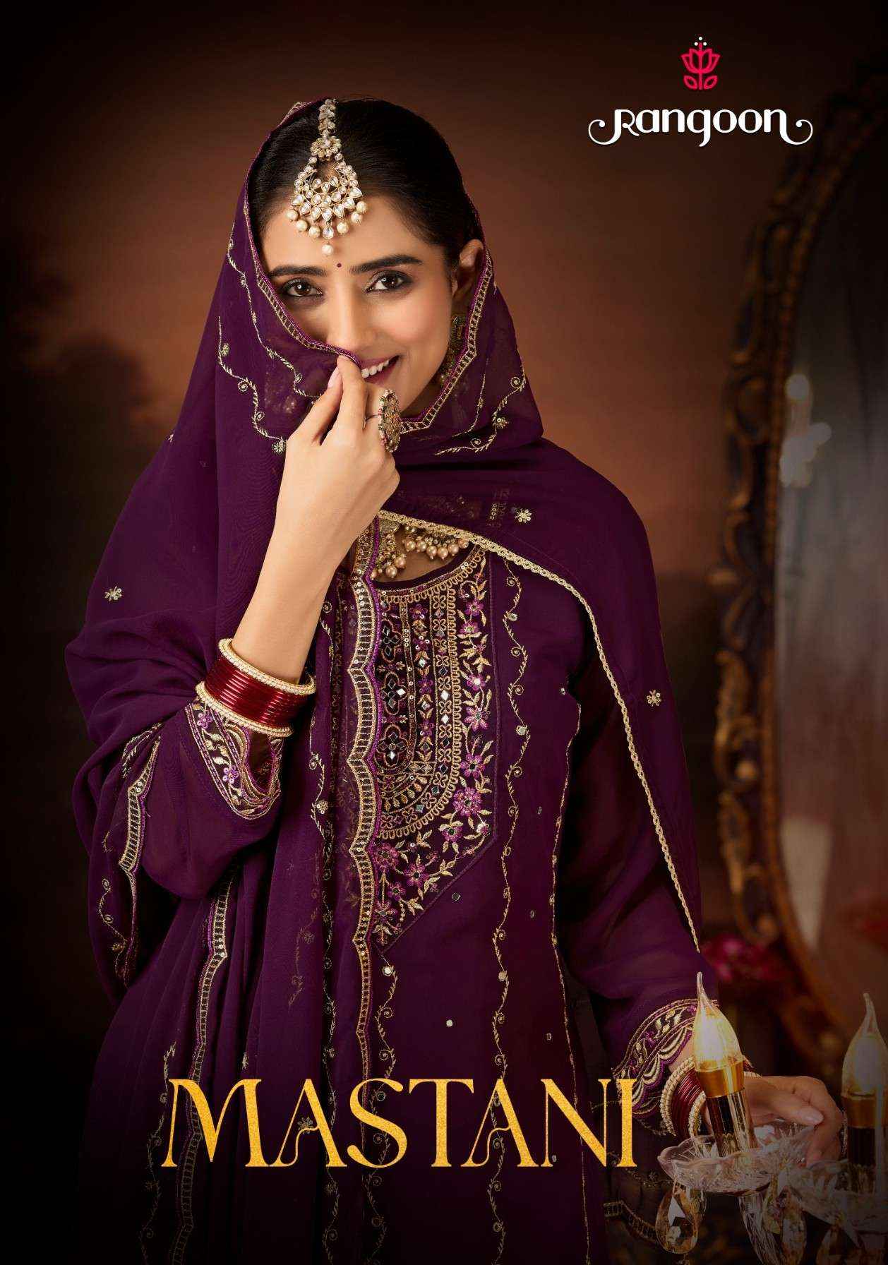 Rangoon Mastani Designer Sharara Dress Wholesale Rate ( 4 Pcs Catalog )