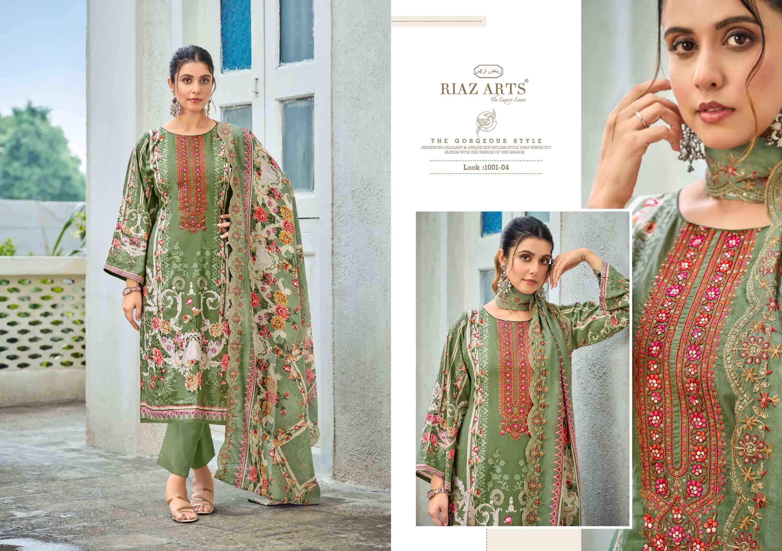 Riaz Arts Farah Exclusive Design Cotton Ladies Salwar Kameez Wholesale Rate ( 6 Pcs Catalog )