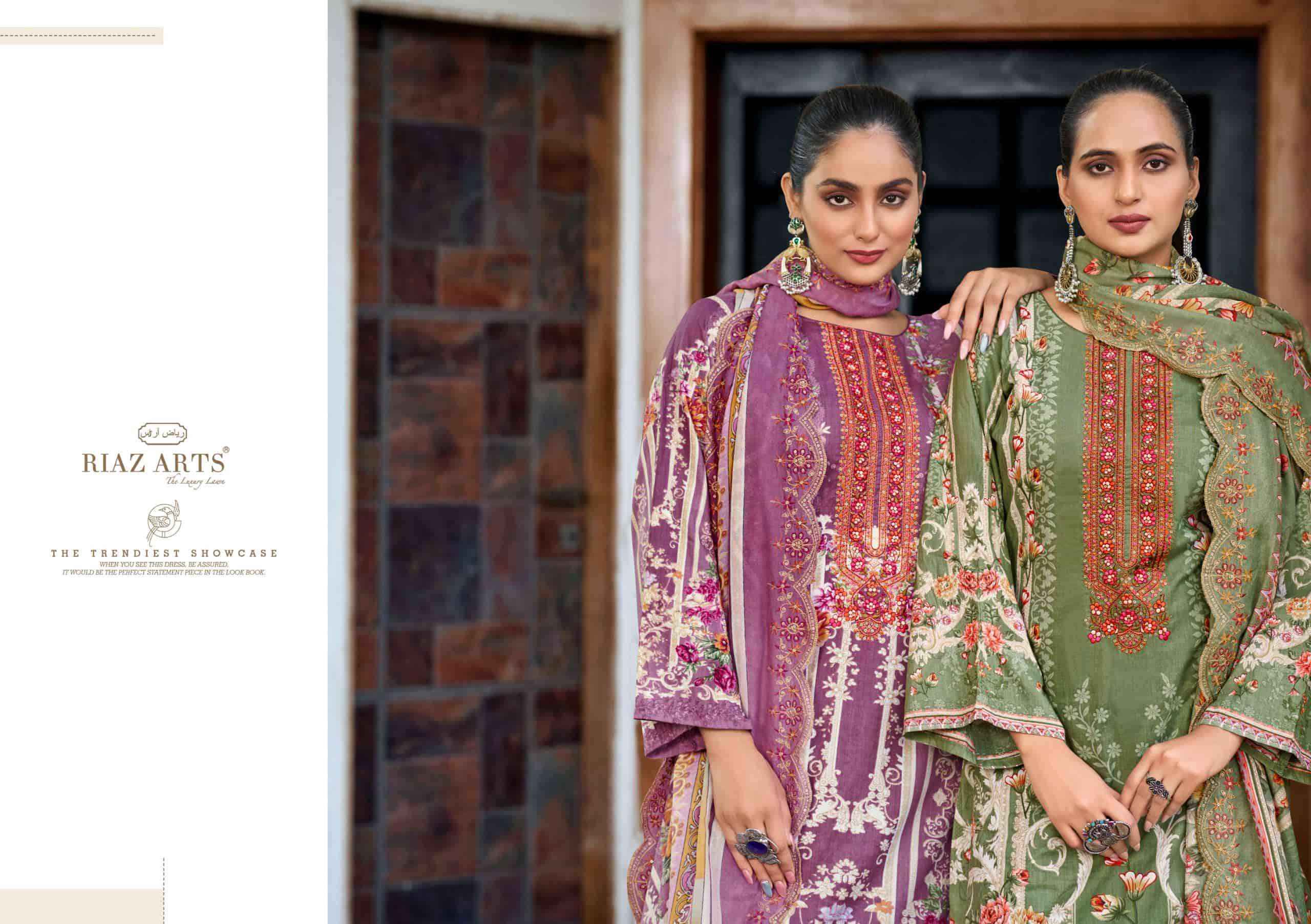 Riaz Arts Farah Exclusive Design Cotton Ladies Salwar Kameez Wholesale Rate ( 6 Pcs Catalog )