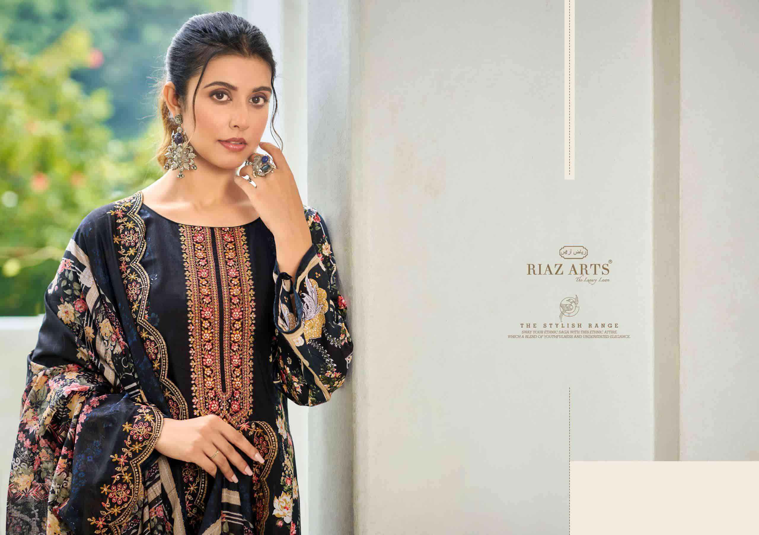 Riaz Arts Farah Exclusive Design Cotton Ladies Salwar Kameez Wholesale Rate ( 6 Pcs Catalog )
