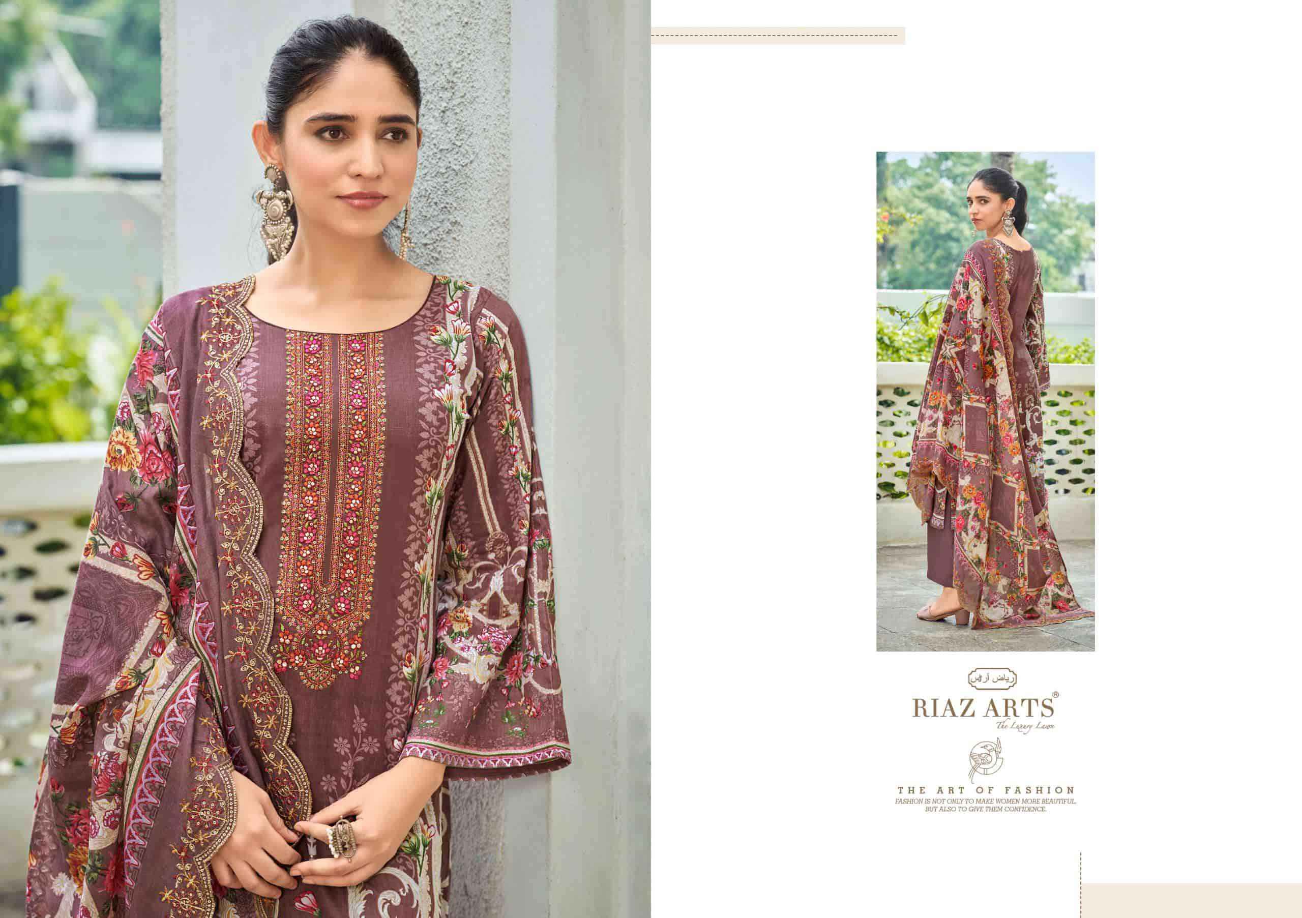 Riaz Arts Farah Exclusive Design Cotton Ladies Salwar Kameez Wholesale Rate ( 6 Pcs Catalog )
