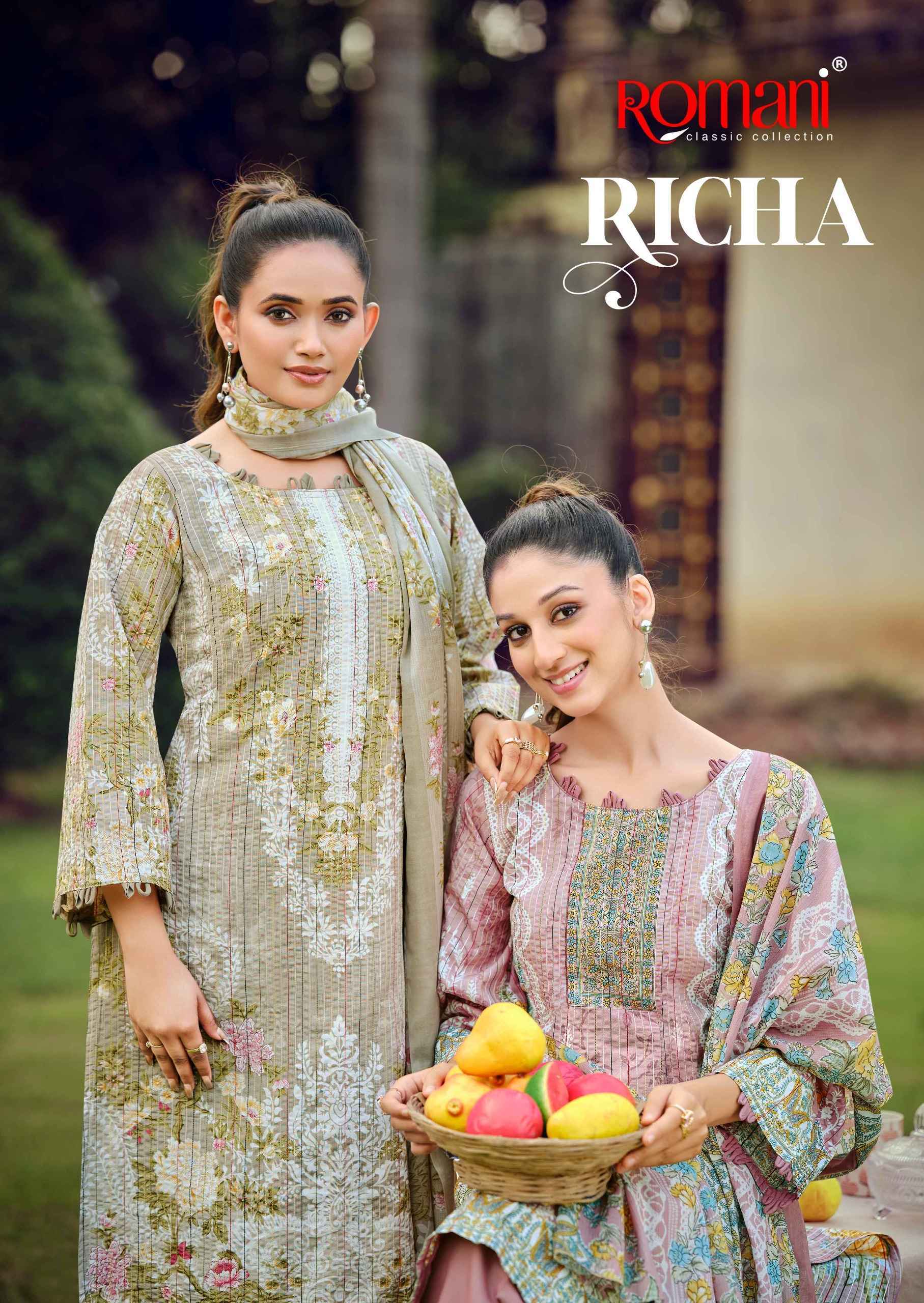 Romani Richa Cotton Salwar Kameez Wholesale Rate ( 8 Pcs Catalog )