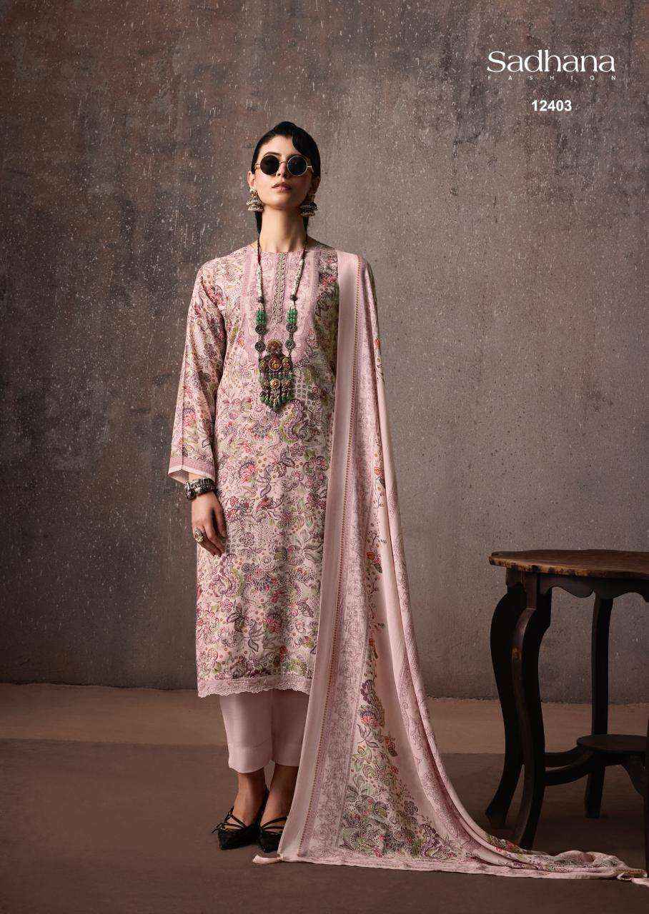 Sadhana Fashion Grace Fancy Muslin Silk Dress Material ( 6 Pcs Catalogue )