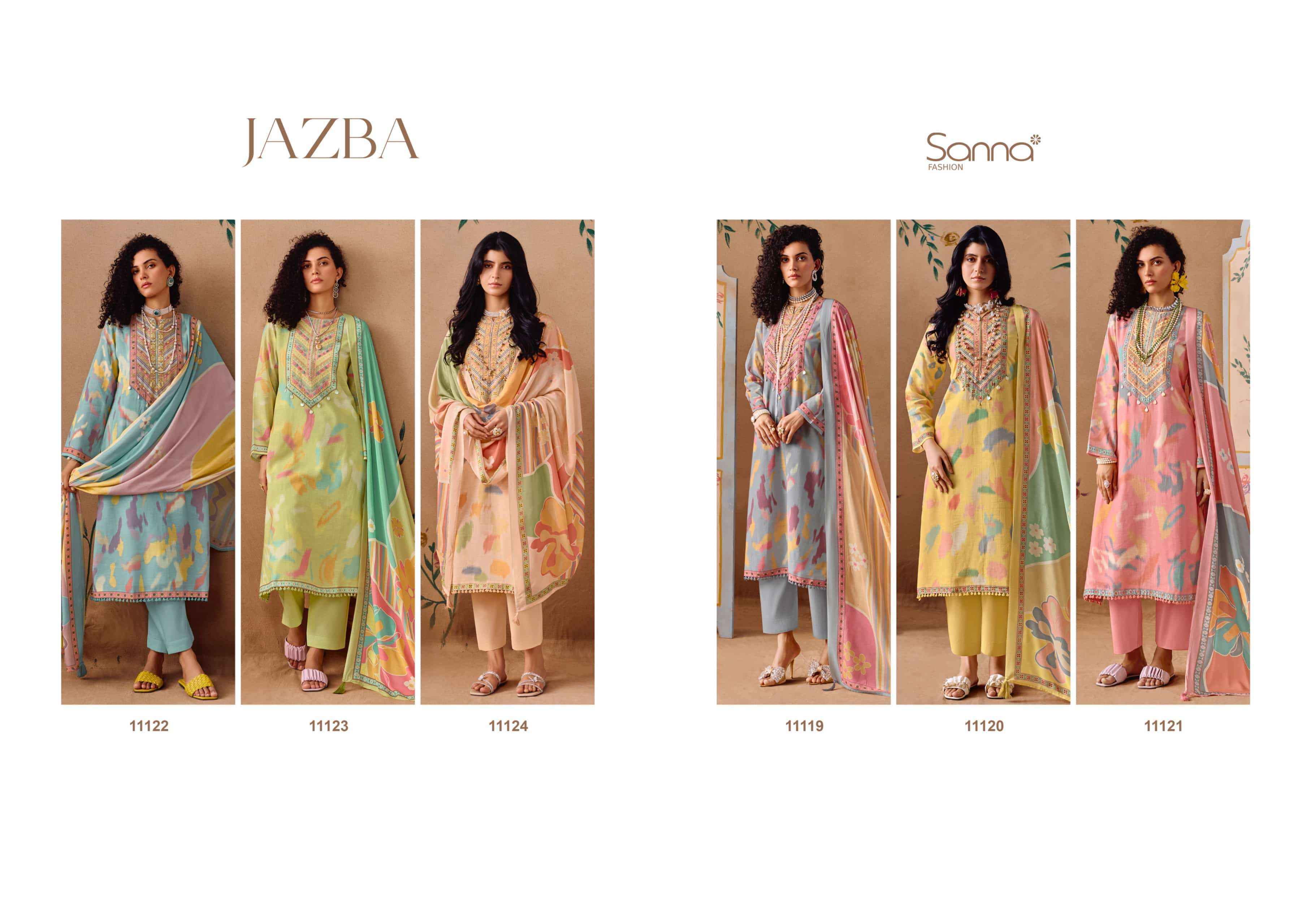 Sadhana Fashion Jazba Exclusive Linen Salwar Kameez Wholesale Rate ( 6 Pcs Catalog )