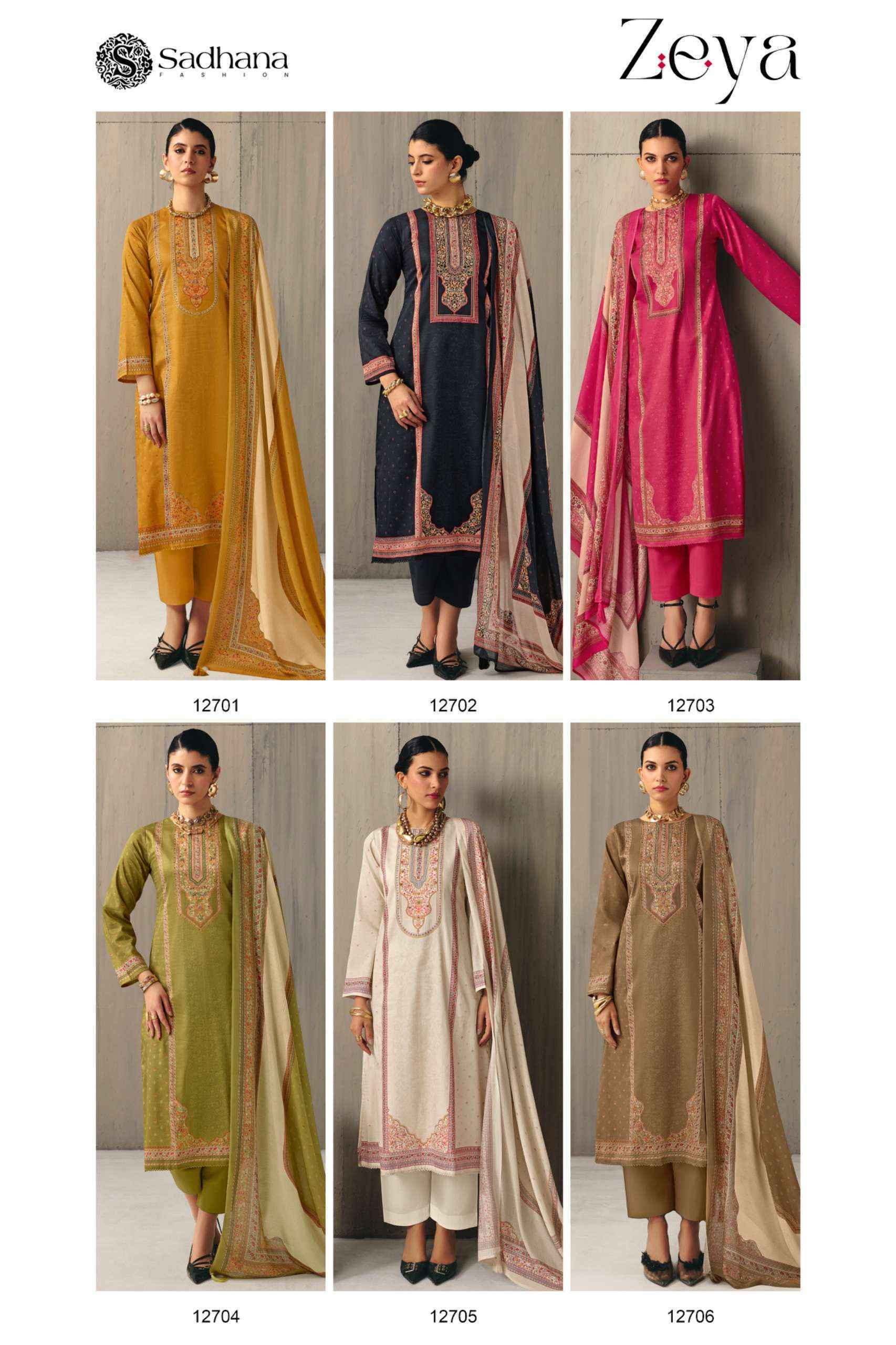 Sadhana Fashion Zeya Jam Cotton Dress Material Surat Wholesale ( 6 Pcs Catalog )