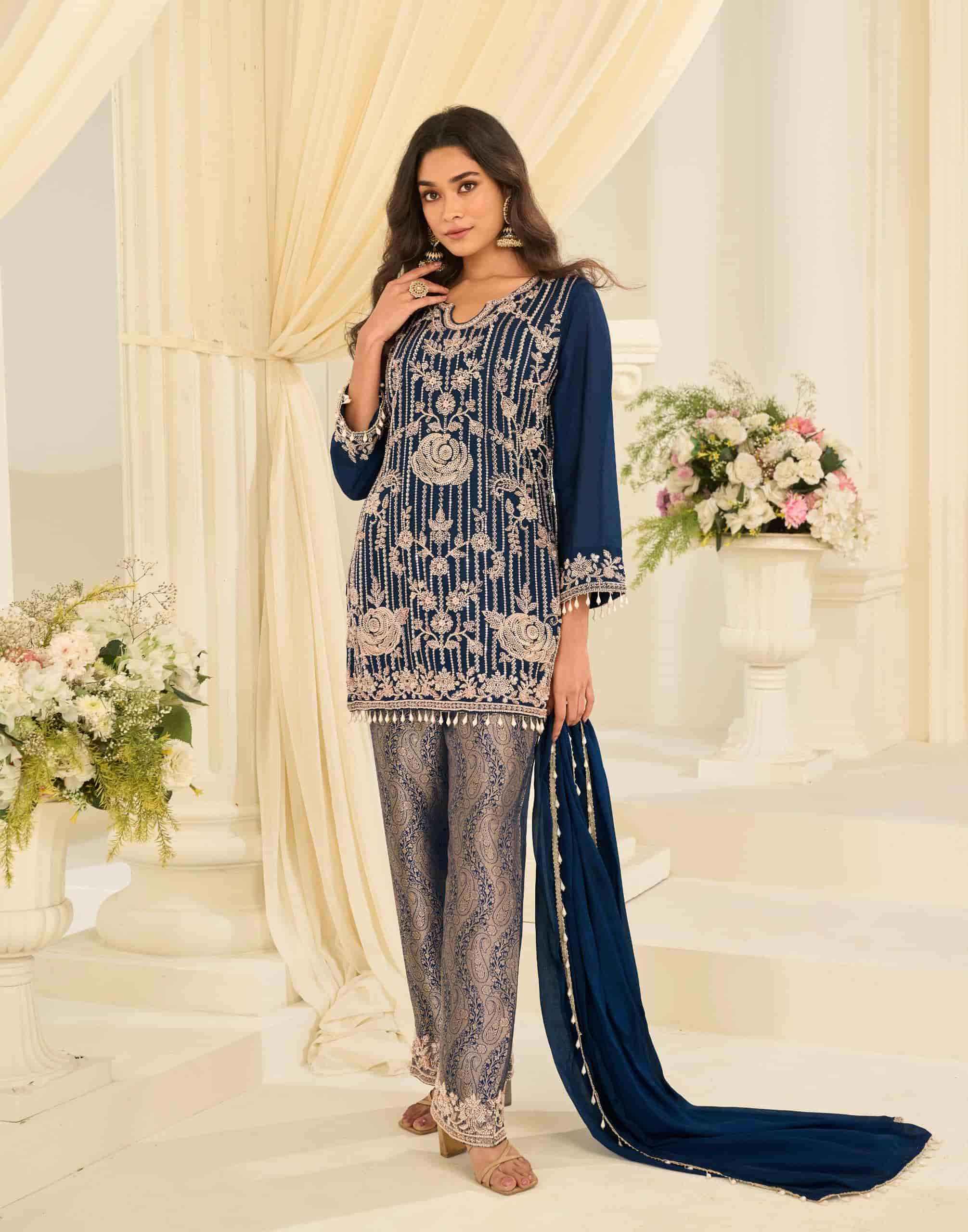 Sayuri Jacquaed Beads Collection Readymade Designer Suit Wholesale Rate ( 9 Pcs Catalog )