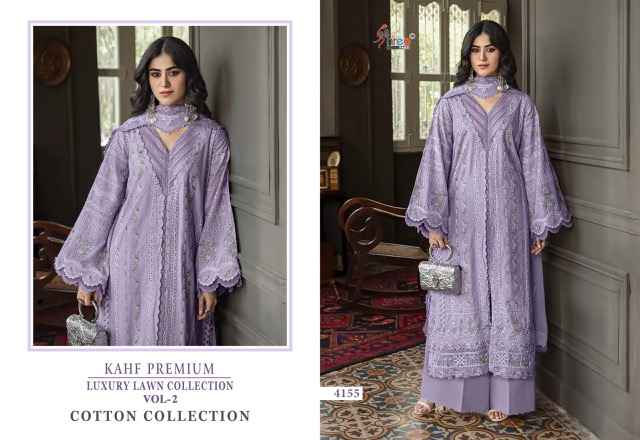 Shree Fabs Kahf Premium Luxury Lawn Collection Vol 2 Cotton Dress Material ( 5 pcs Catalogue )