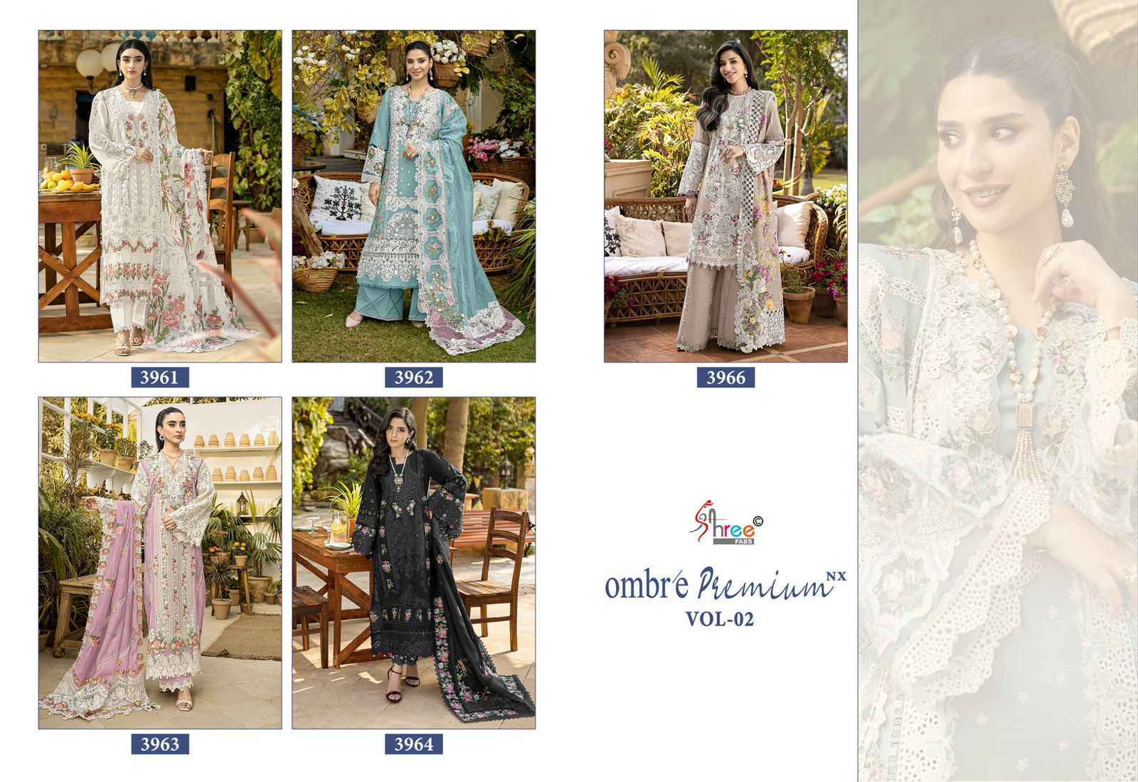 Shree Fabs Ombre Premium Nx Vol 2 Cotton Salwar Kameez Wholesale Rate ( 5 Pcs Catalog )