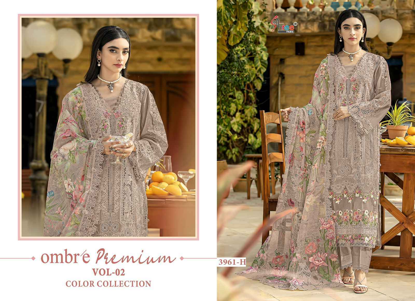Shree Fabs Ombre Premium Vol 2 Colour Collection 3961 Cotton Dress Material ( 4 pcs Catalogue )