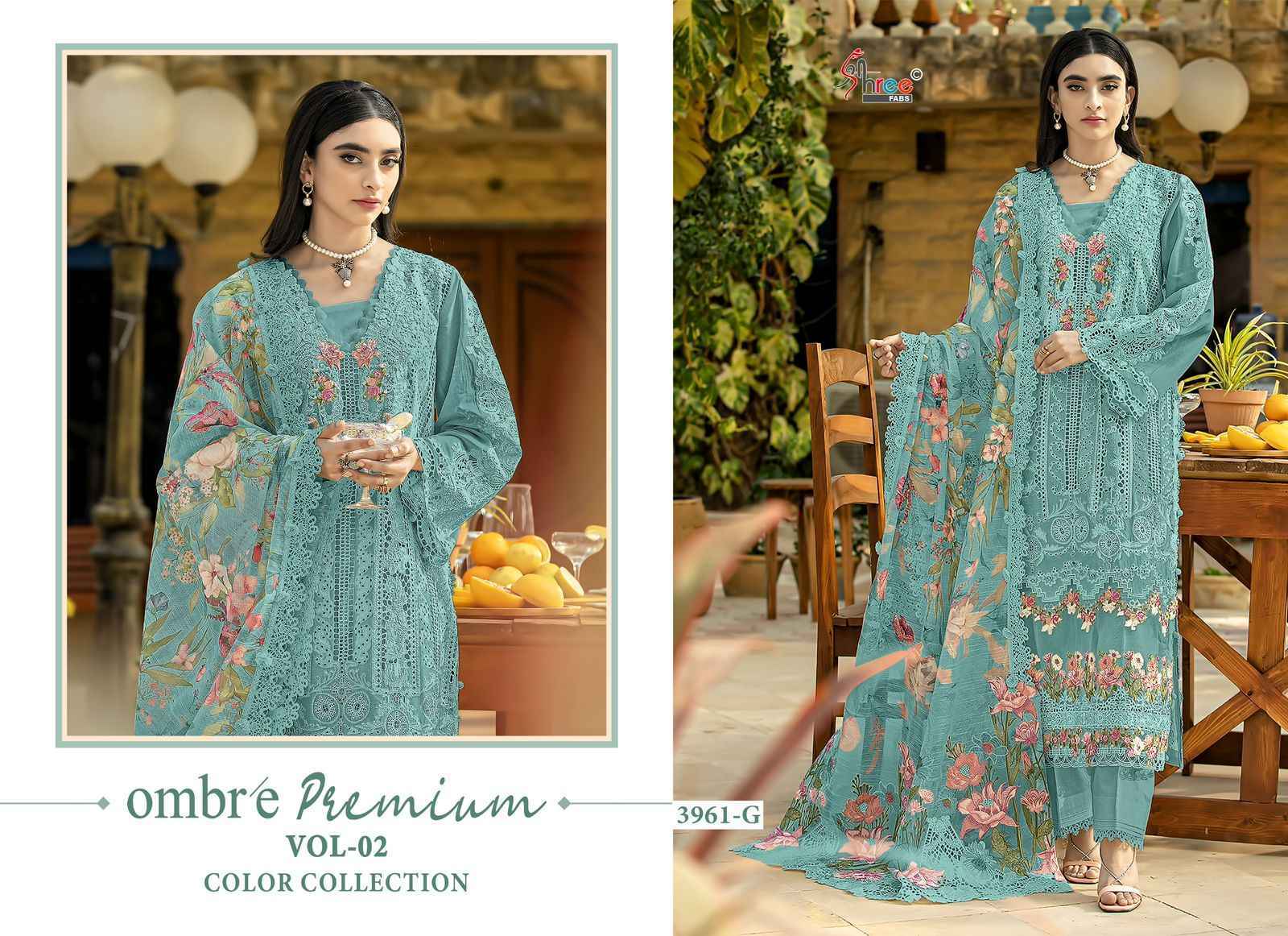 Shree Fabs Ombre Premium Vol 2 Colour Collection 3961 Cotton Dress Material ( 4 pcs Catalogue )